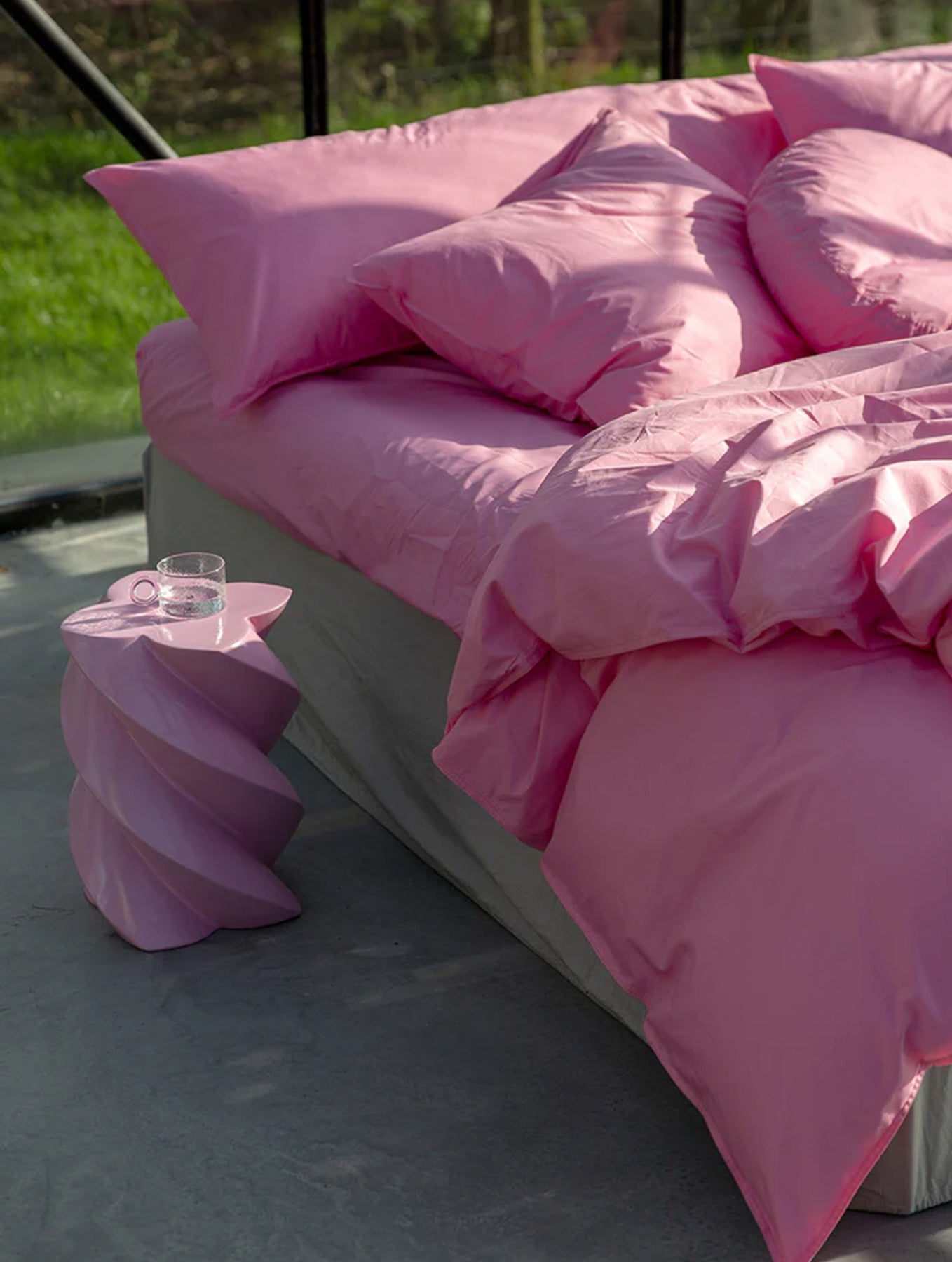 Spannbettlaken Baumwolle - Pink Candy