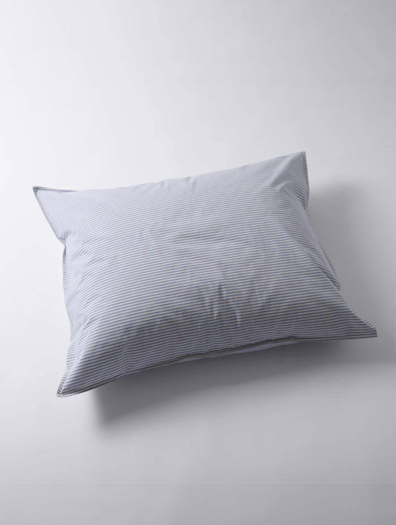 Kissenbezug Baumwolle - Streifen Blue/Ecru