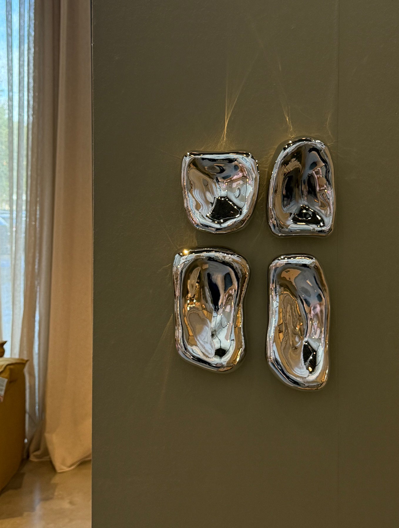 Glasskulpturen Chrome - 4-er-Set