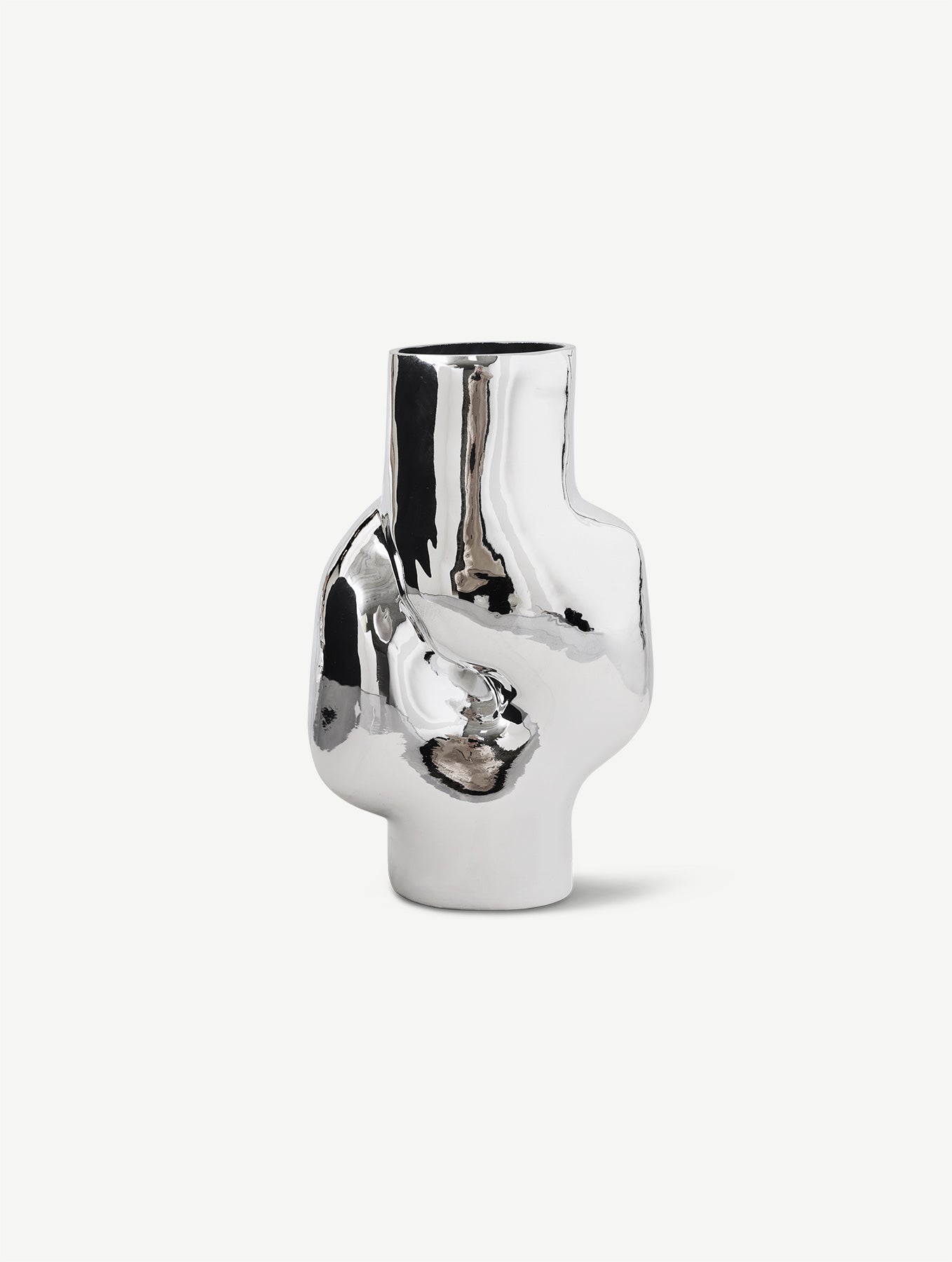 "Gleam" Glasvase - Verkromt