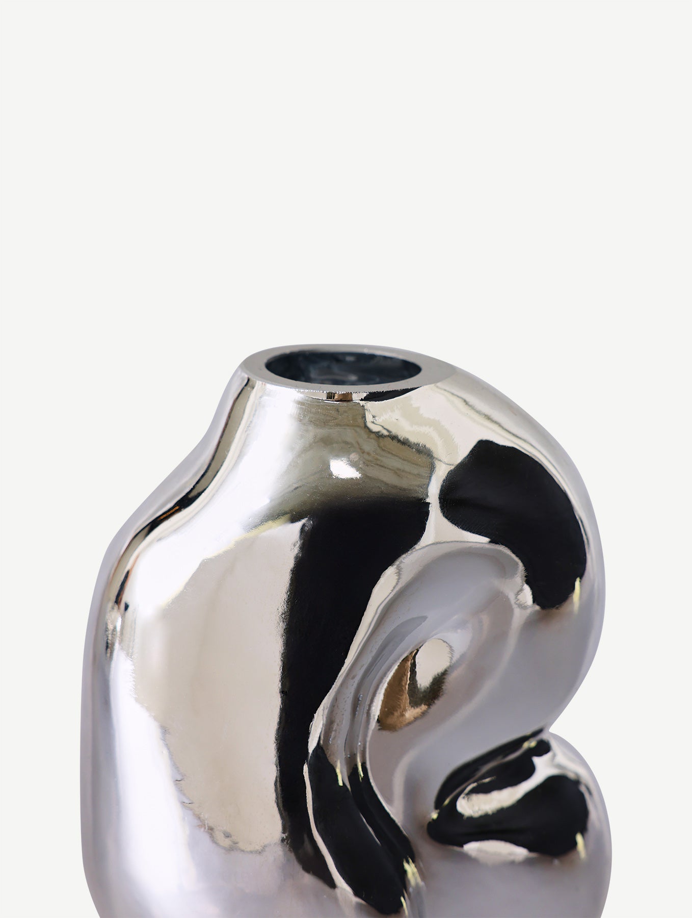 "Gleam" Glasvase - Verkromt