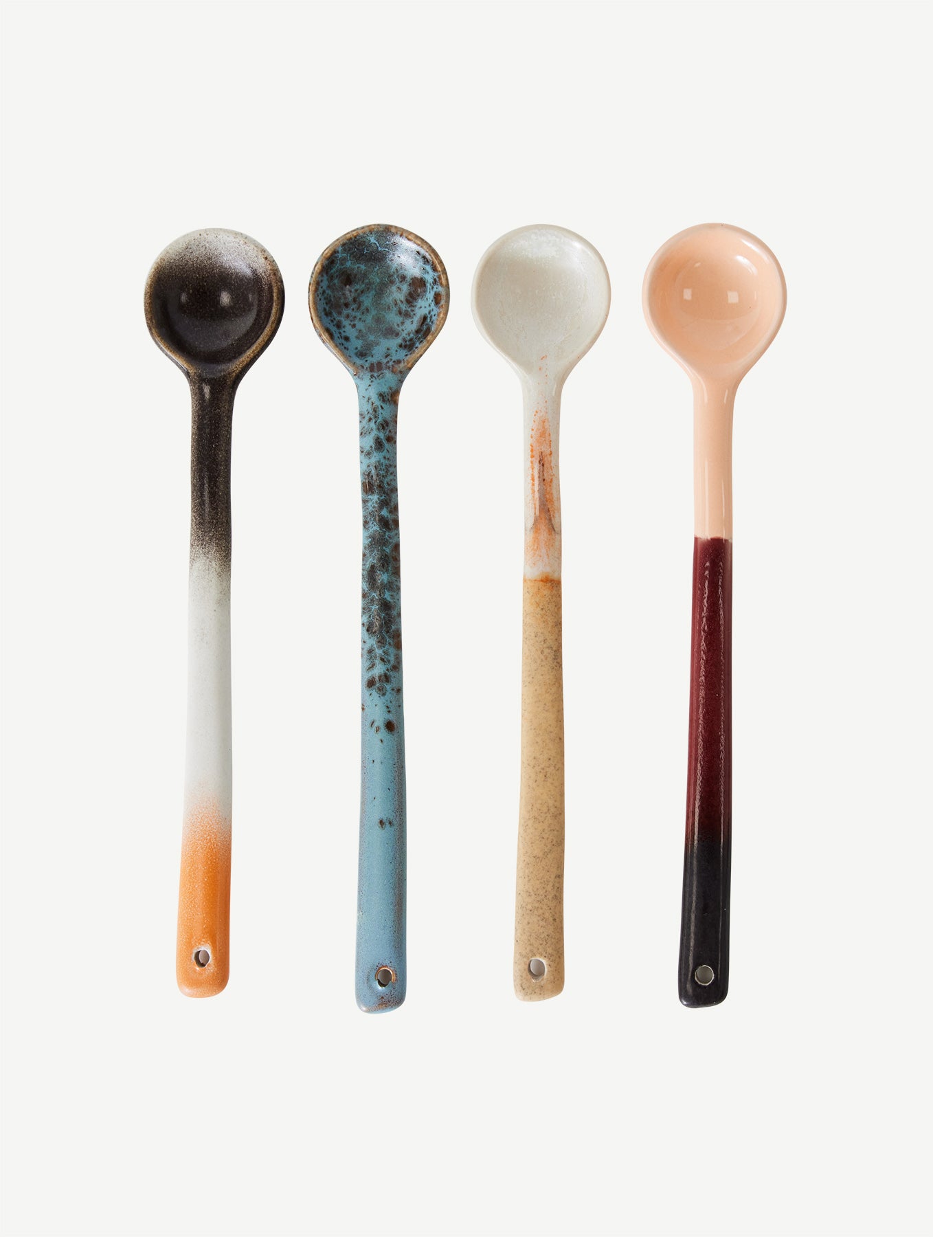 Löffel 70's - Keramik - L "Breeze" 4er-Set
