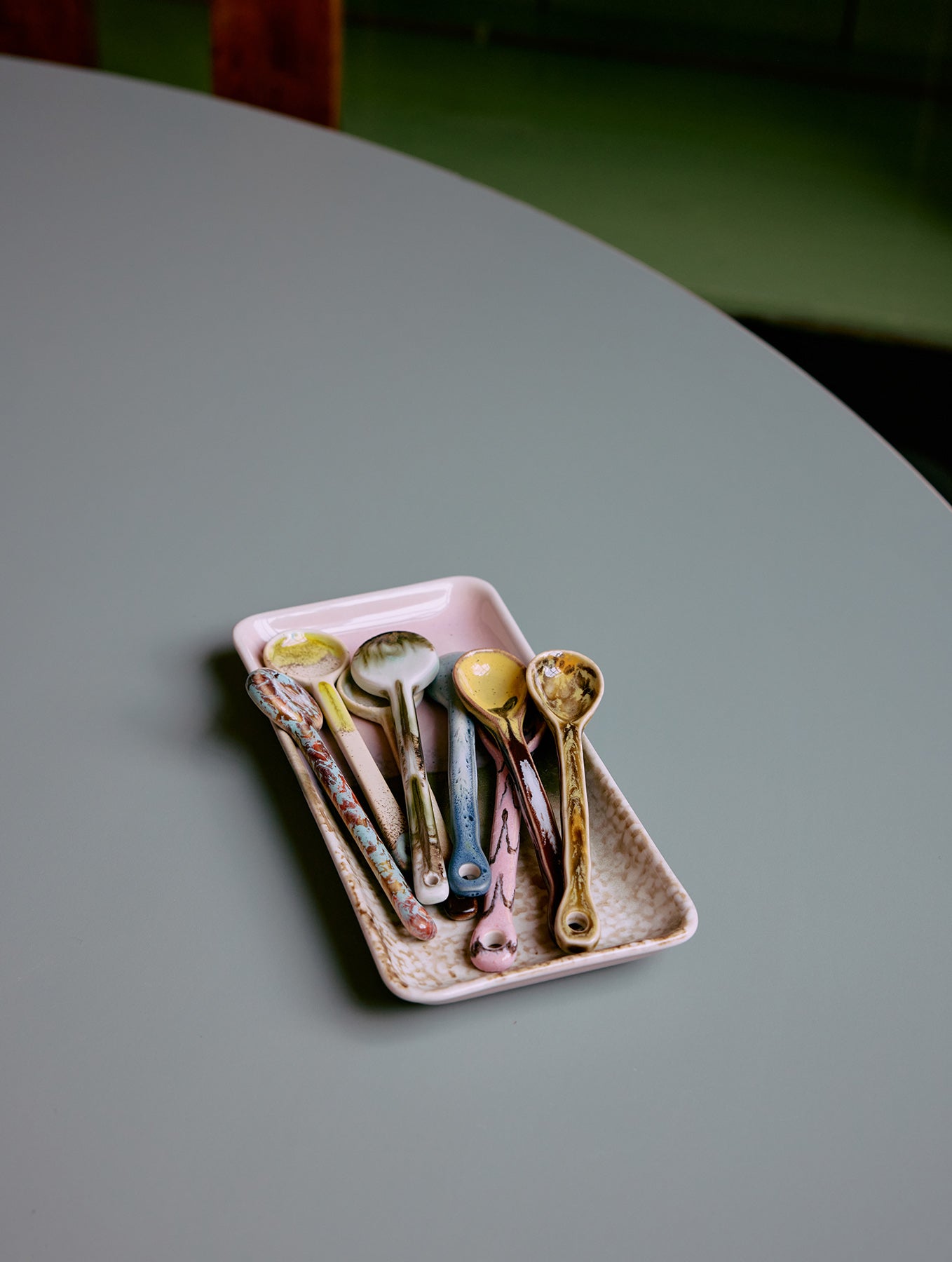 Löffel 70's - Keramik - M "Sketch" 4er-Set