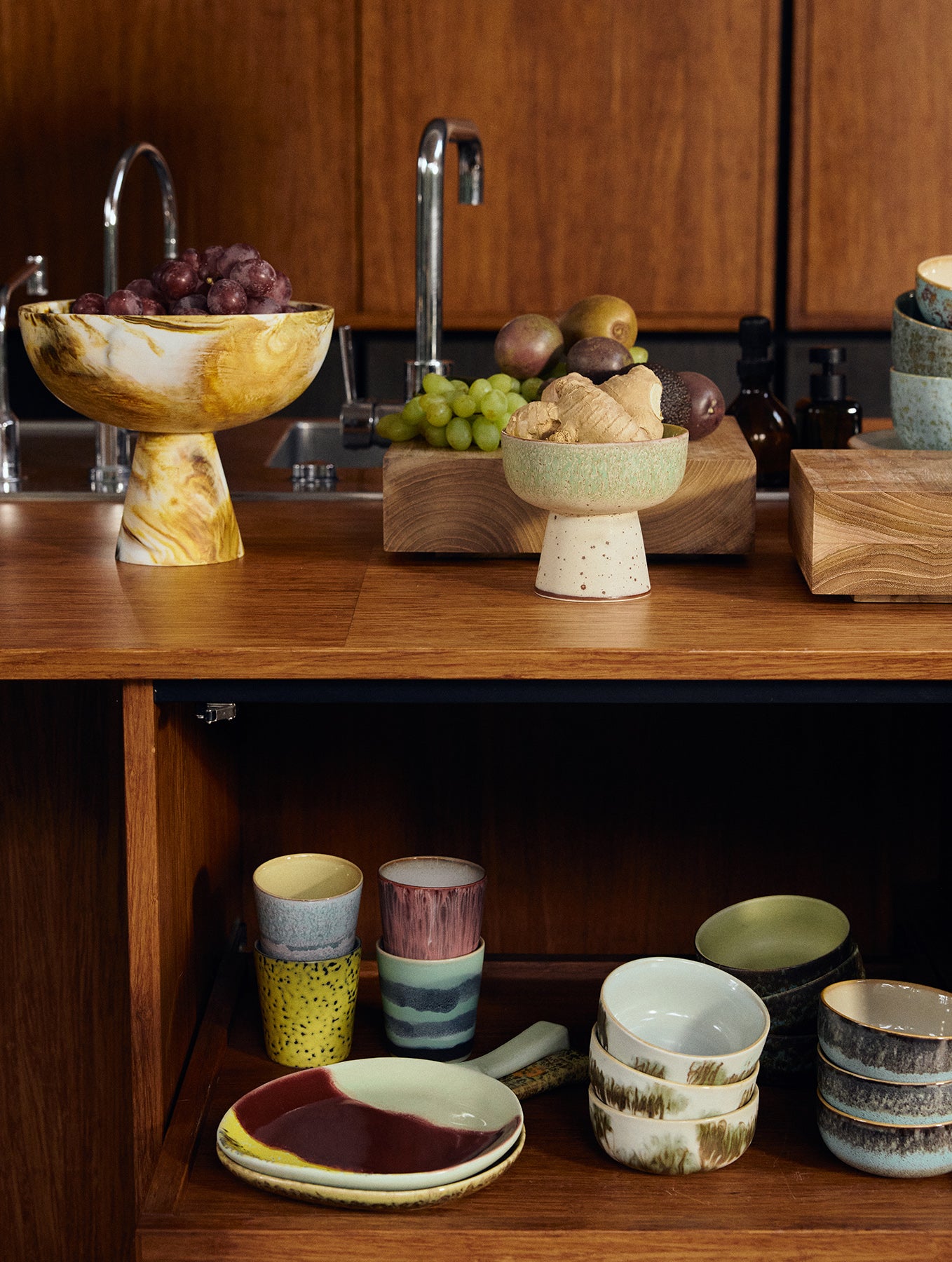 Tapas-Bowl mit Fuß 70's - L - "Slush"