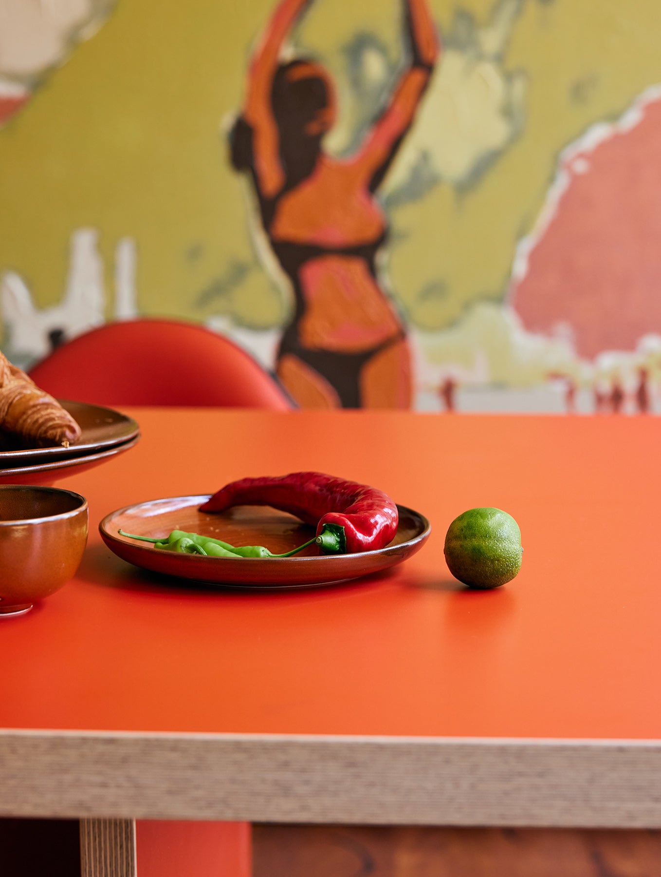 Teller 70's - Porzellan - 20 cm - "Burned Orange"