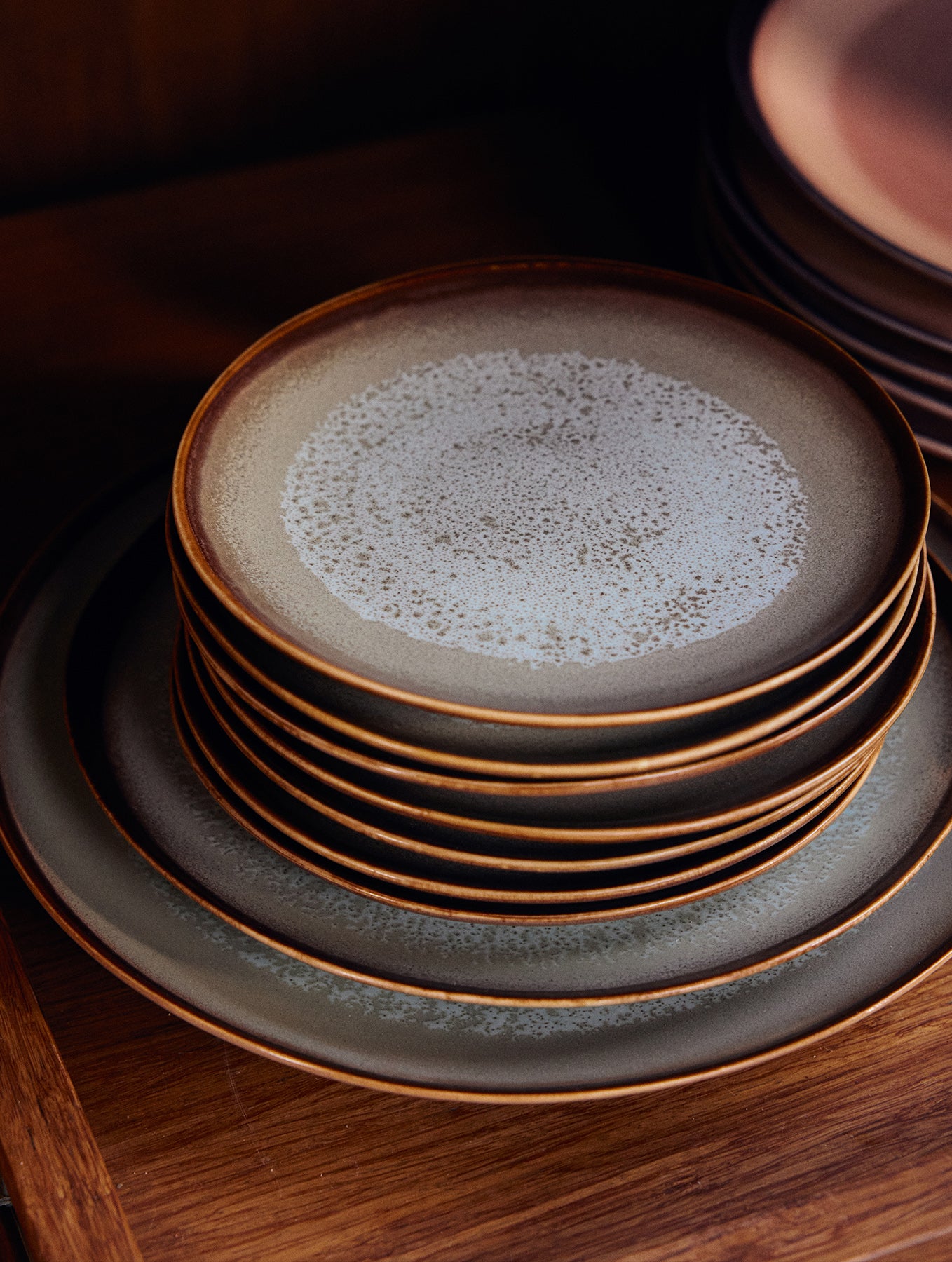 Teller 70's - Keramik - 17,5 cm - "Contrast"