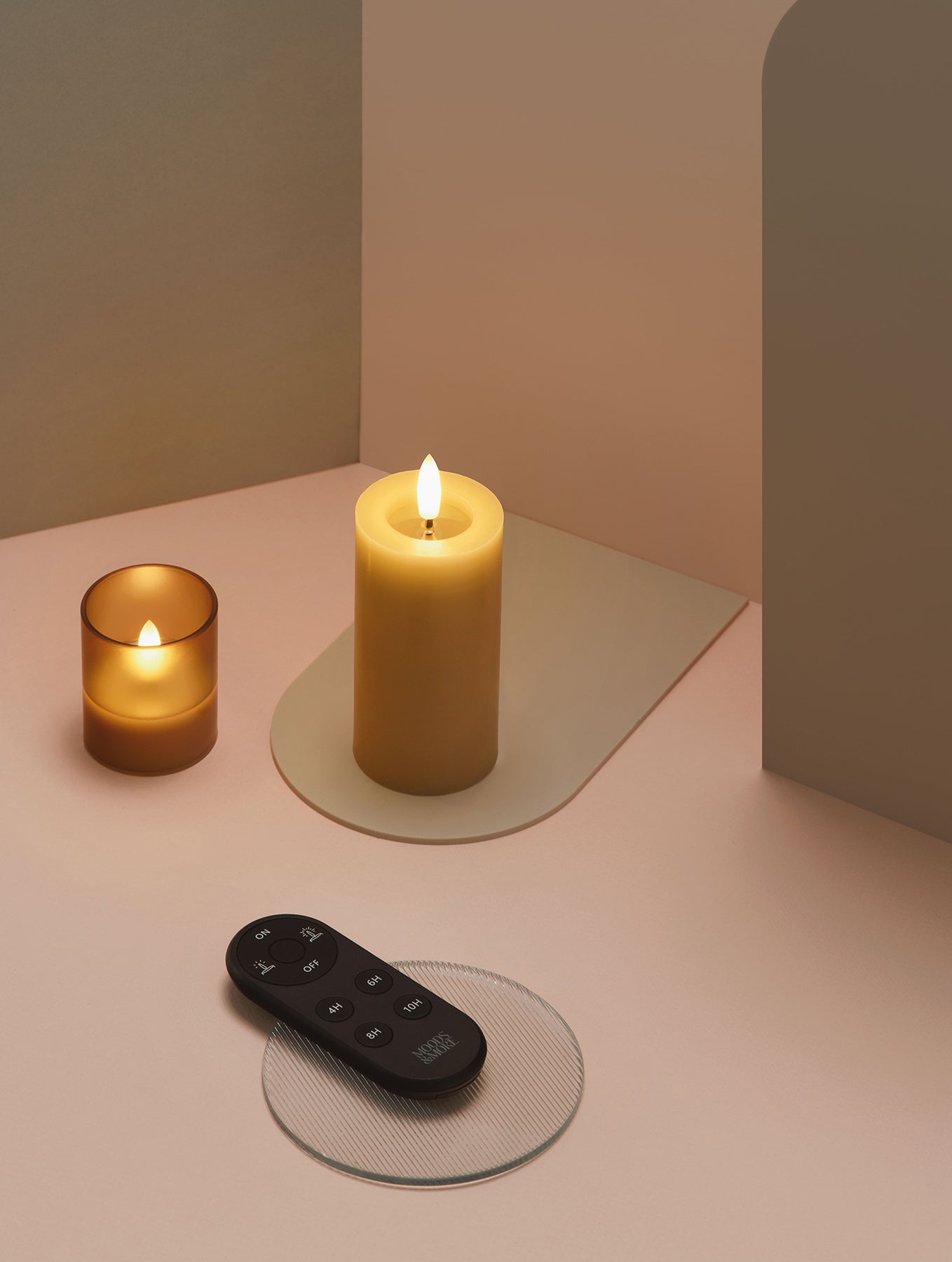 LED-Glasteelicht 2-er Set "Hurricane"