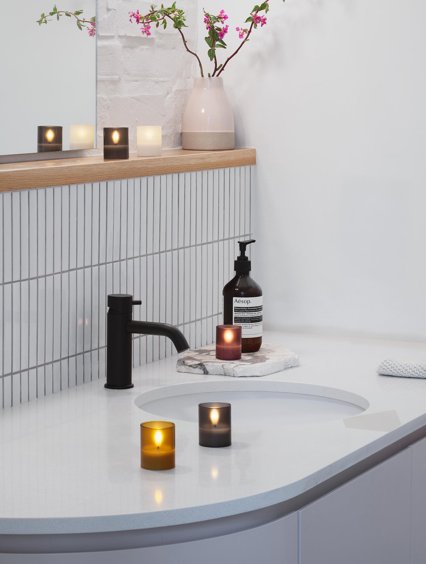 LED-Glasteelicht 2-er Set "Hurricane"