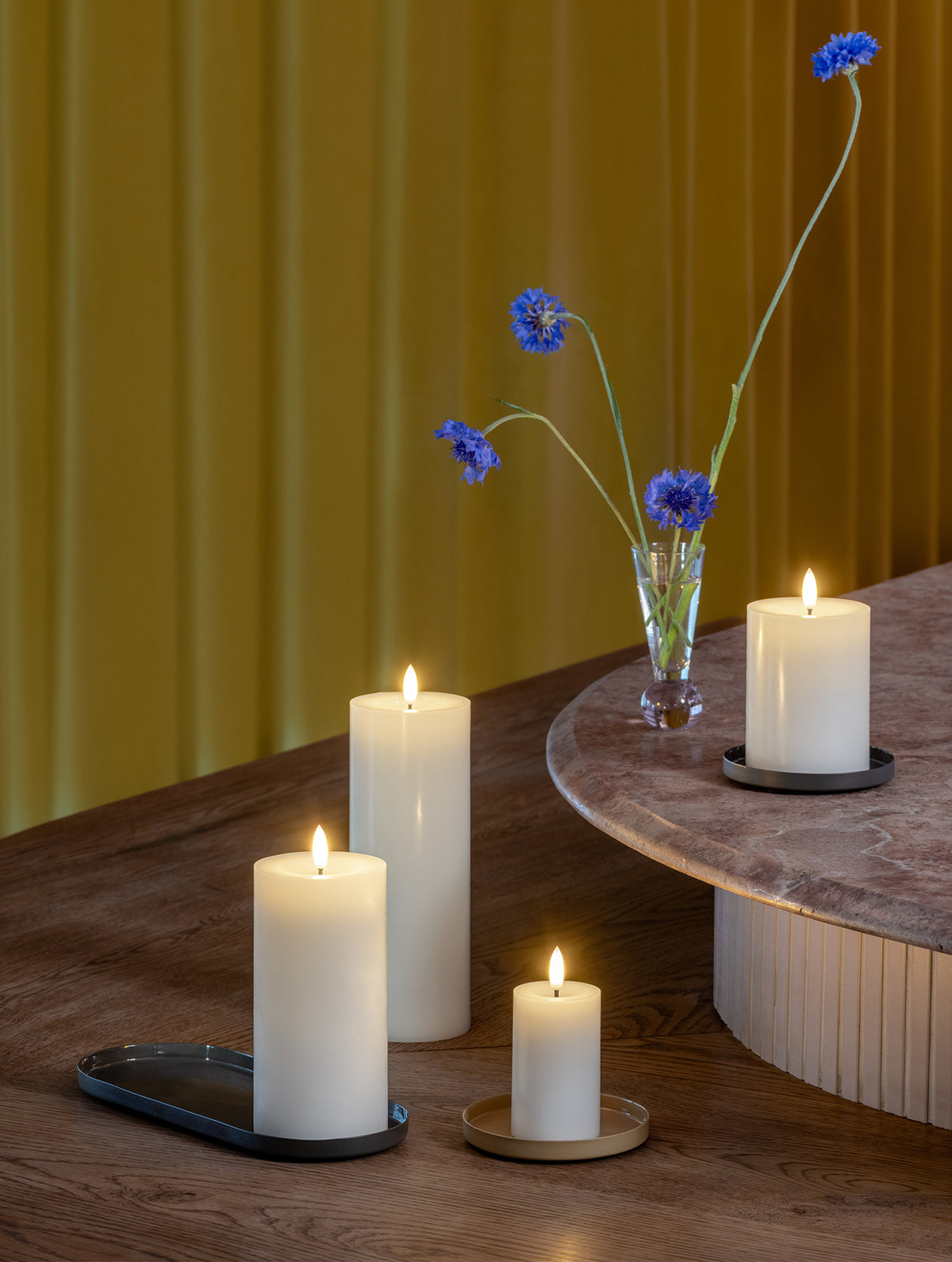 LED-Stumpenkerze - Ivory