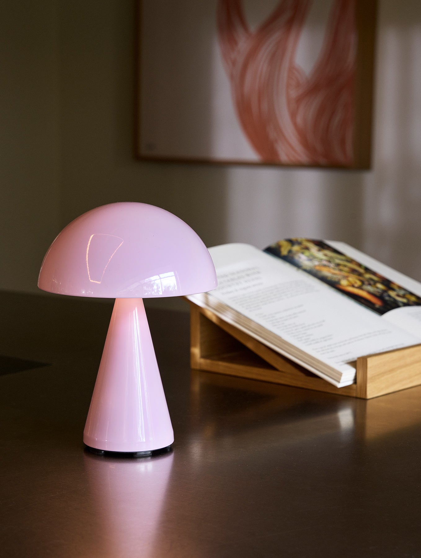 "Mush" Tragbare Lampe - Hellrosa