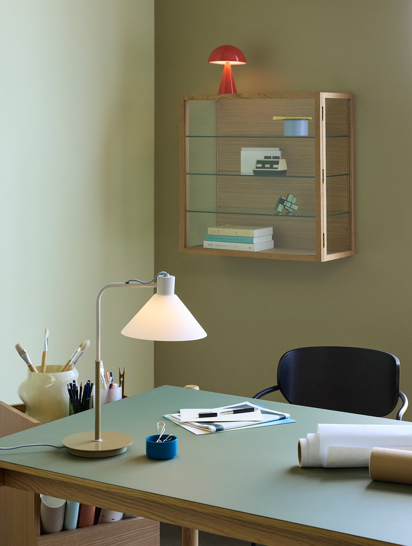 "Mush" Tragbare Lampe - Leuchtend Rot