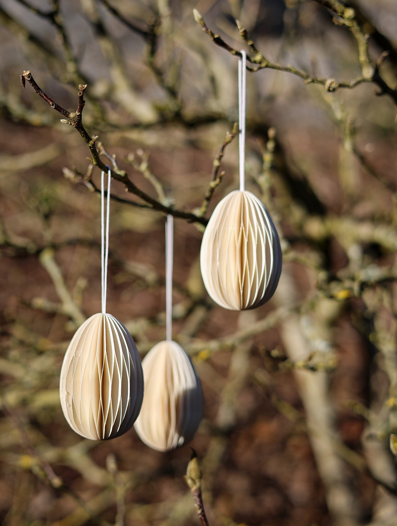 Osteranhänger aus Papier - 3-er Set