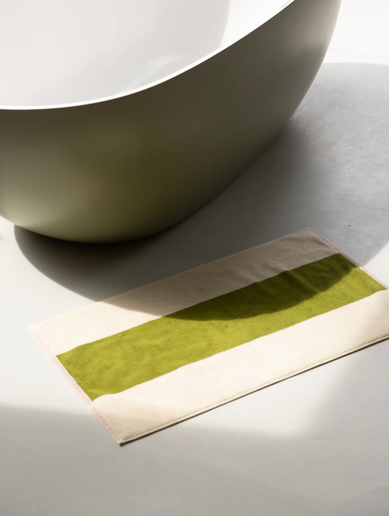 Badematte - Pink -Olive