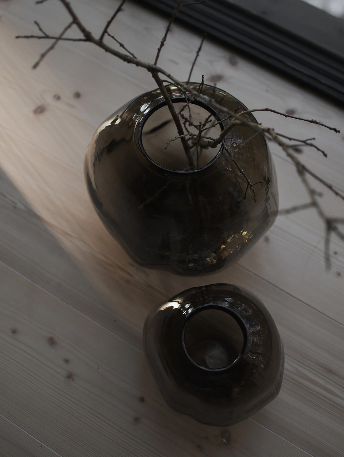 Glasvase "Pebble" - Braun