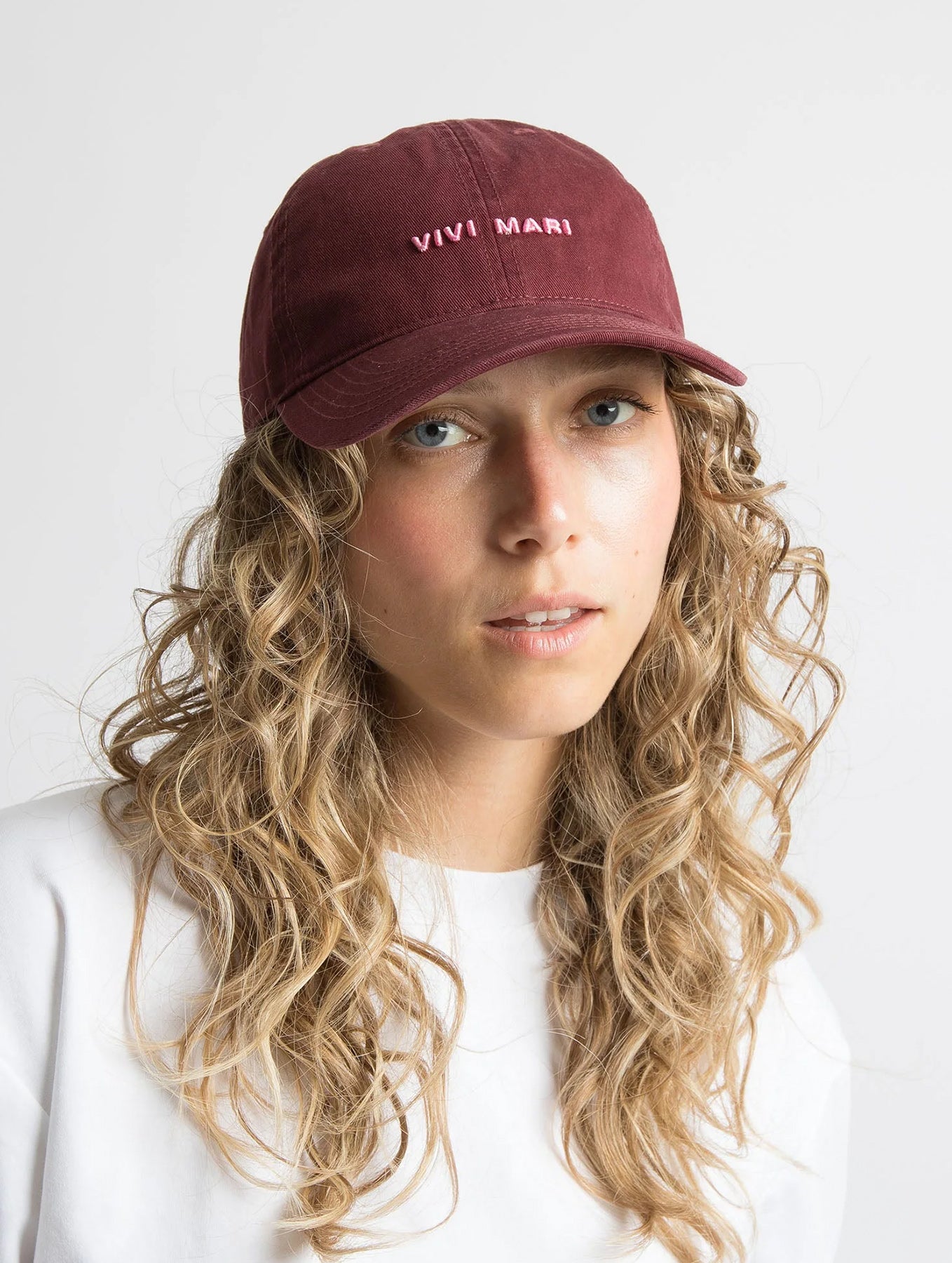 Cap Solid - Wine Red/Soft Pink