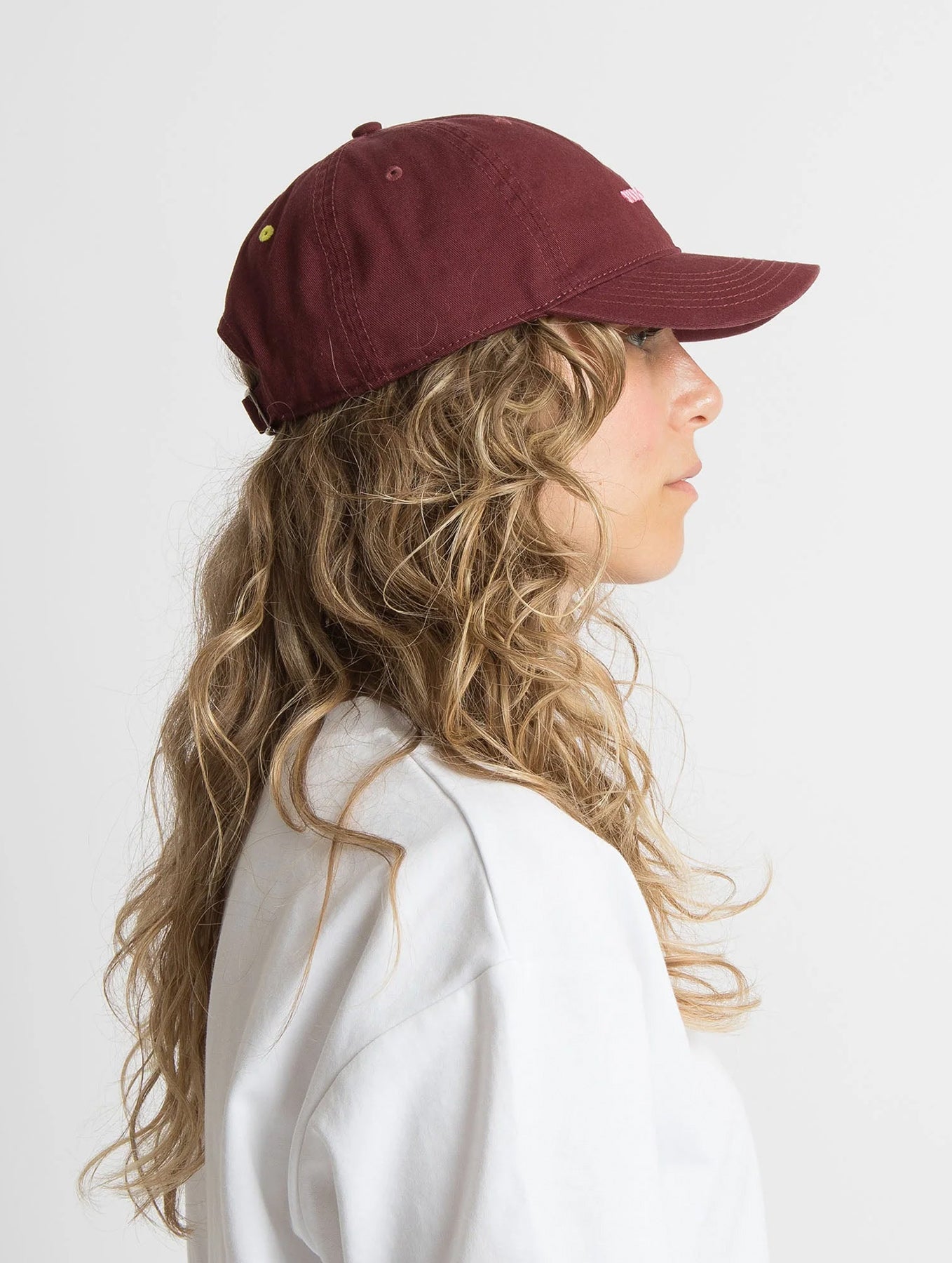 Cap Solid - Wine Red/Soft Pink
