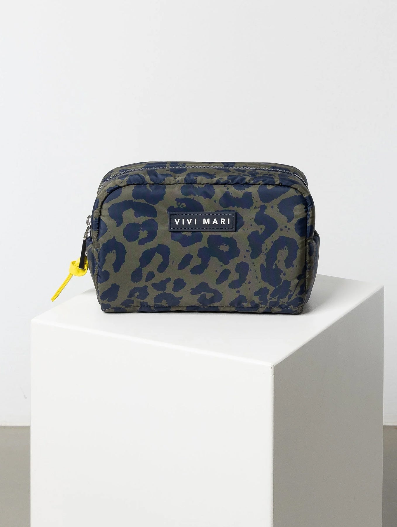 Kosmetiktasche Small -  Leo Splashes Navy/Olive