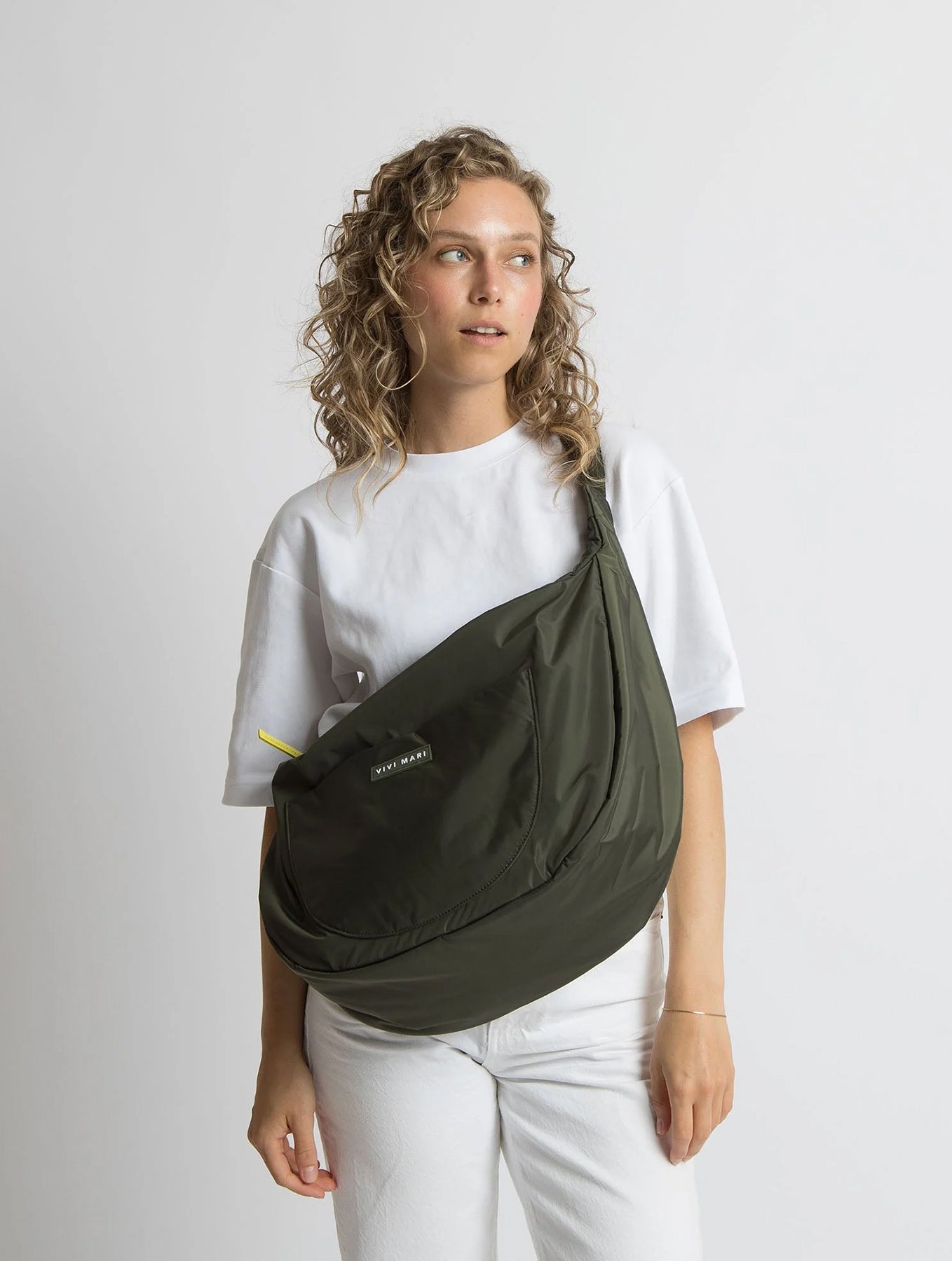 Padded Hip Bag Oversized - Olive