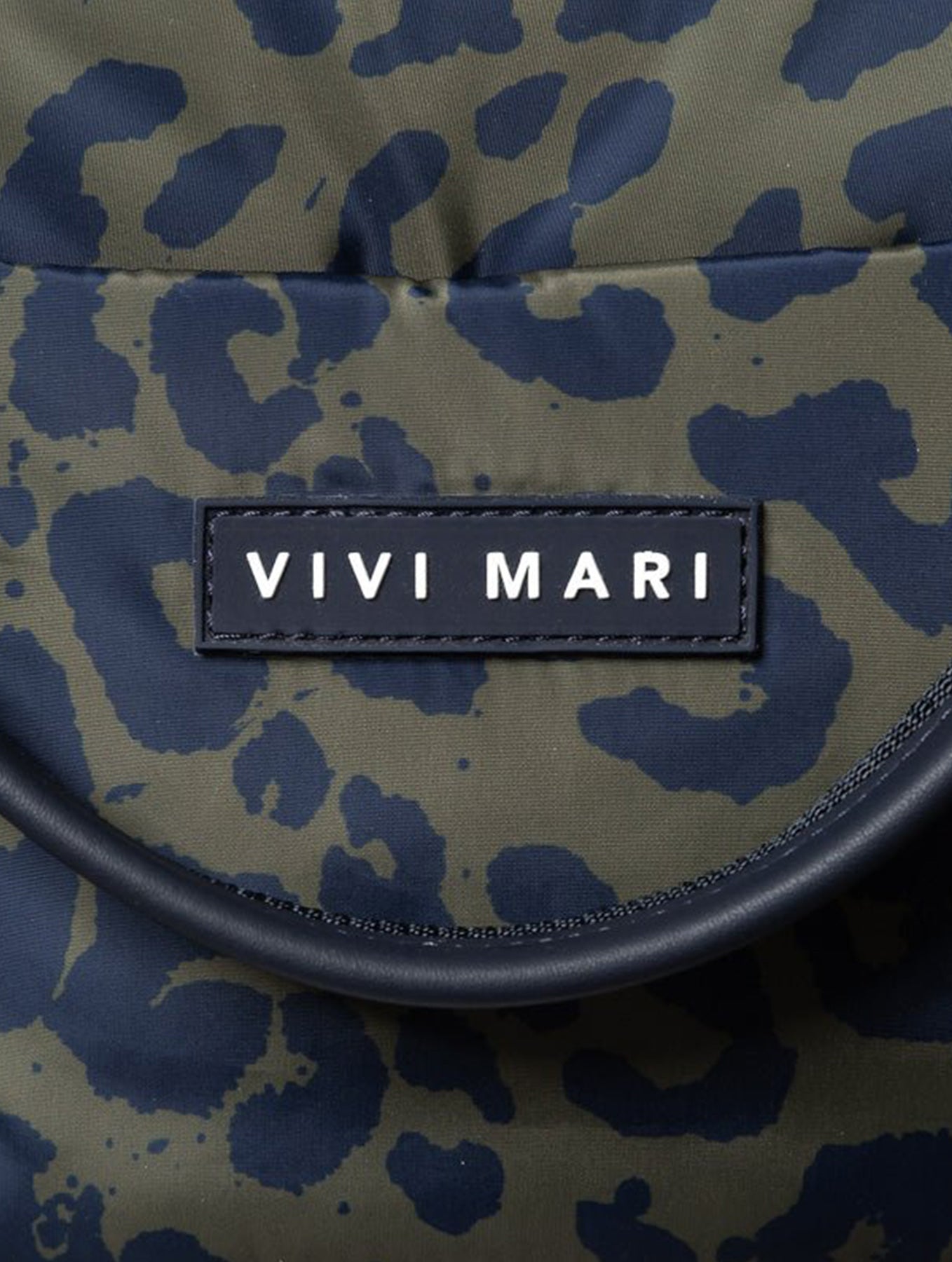 Padded Tote Bag Small - Leo Splashes Navy/Olive