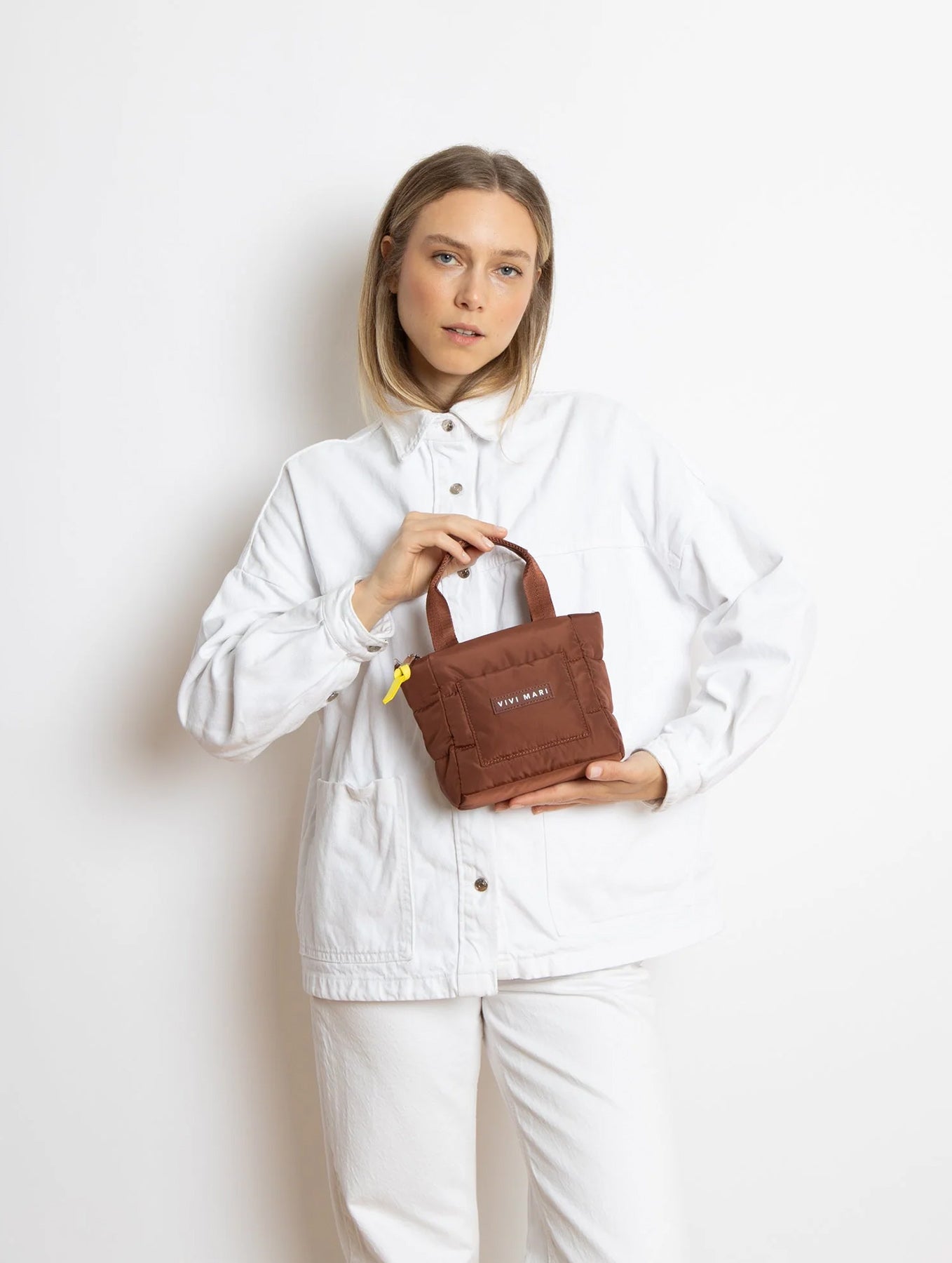 Padded Tote Bag Mini - Tan