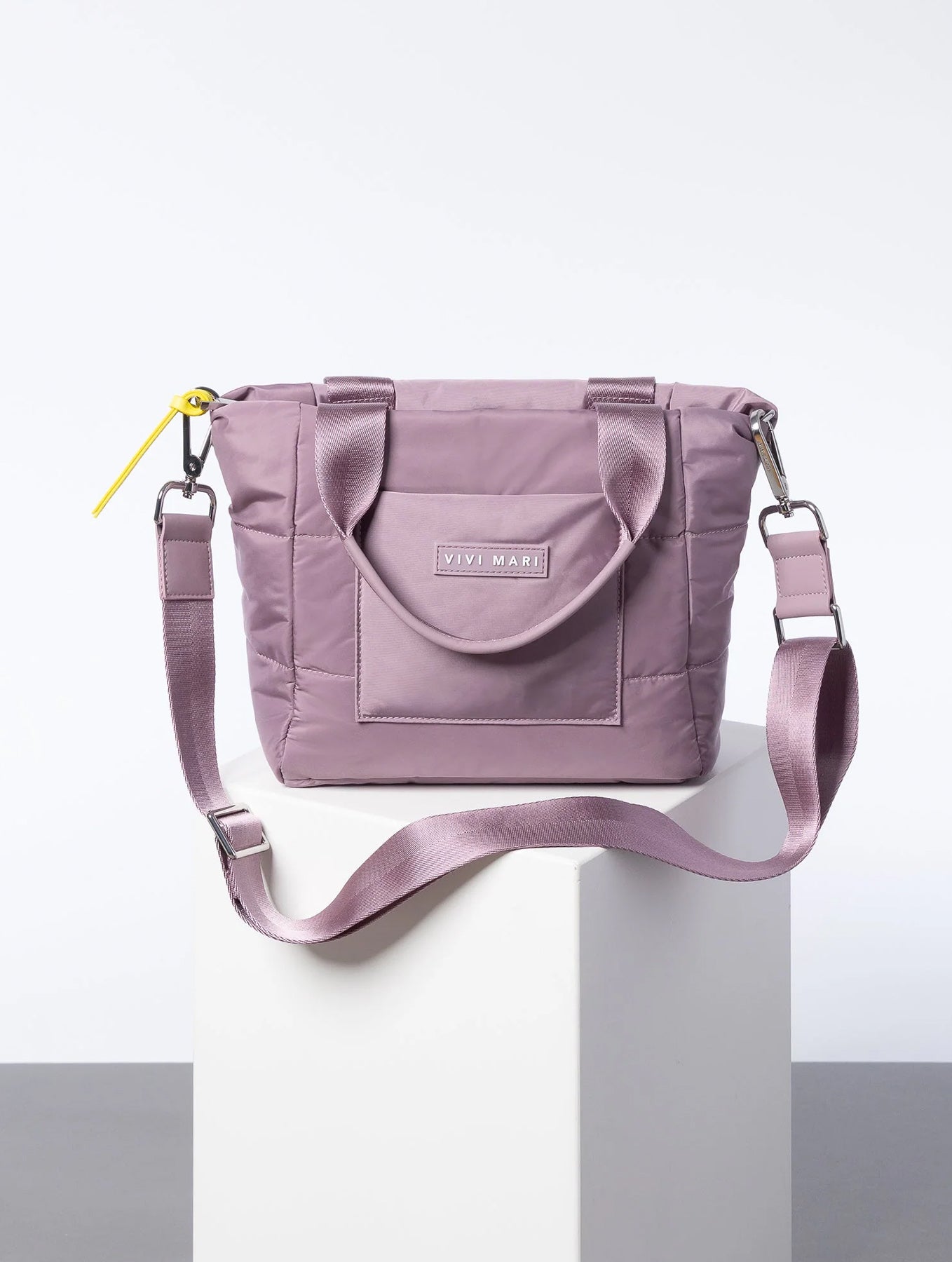 Padded Tote Bag Small - Ash Plum