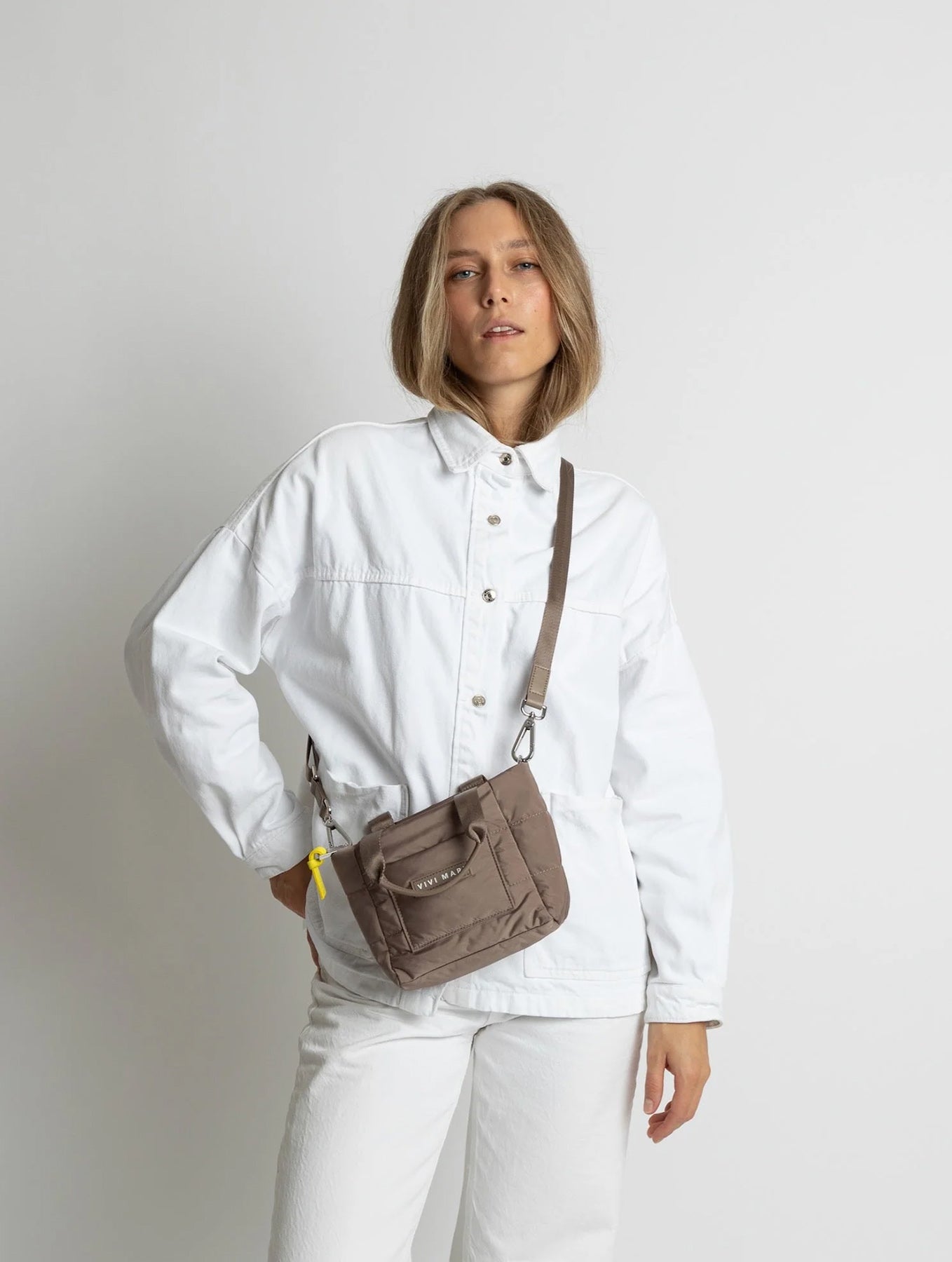Padded Tote Bag Mini - Dark Mushroom