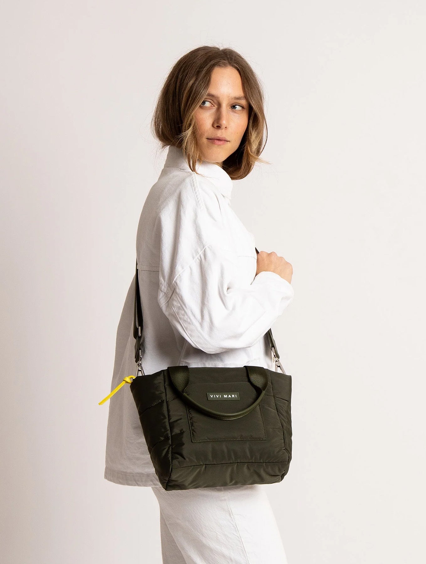 Padded Tote Bag Small - Olive