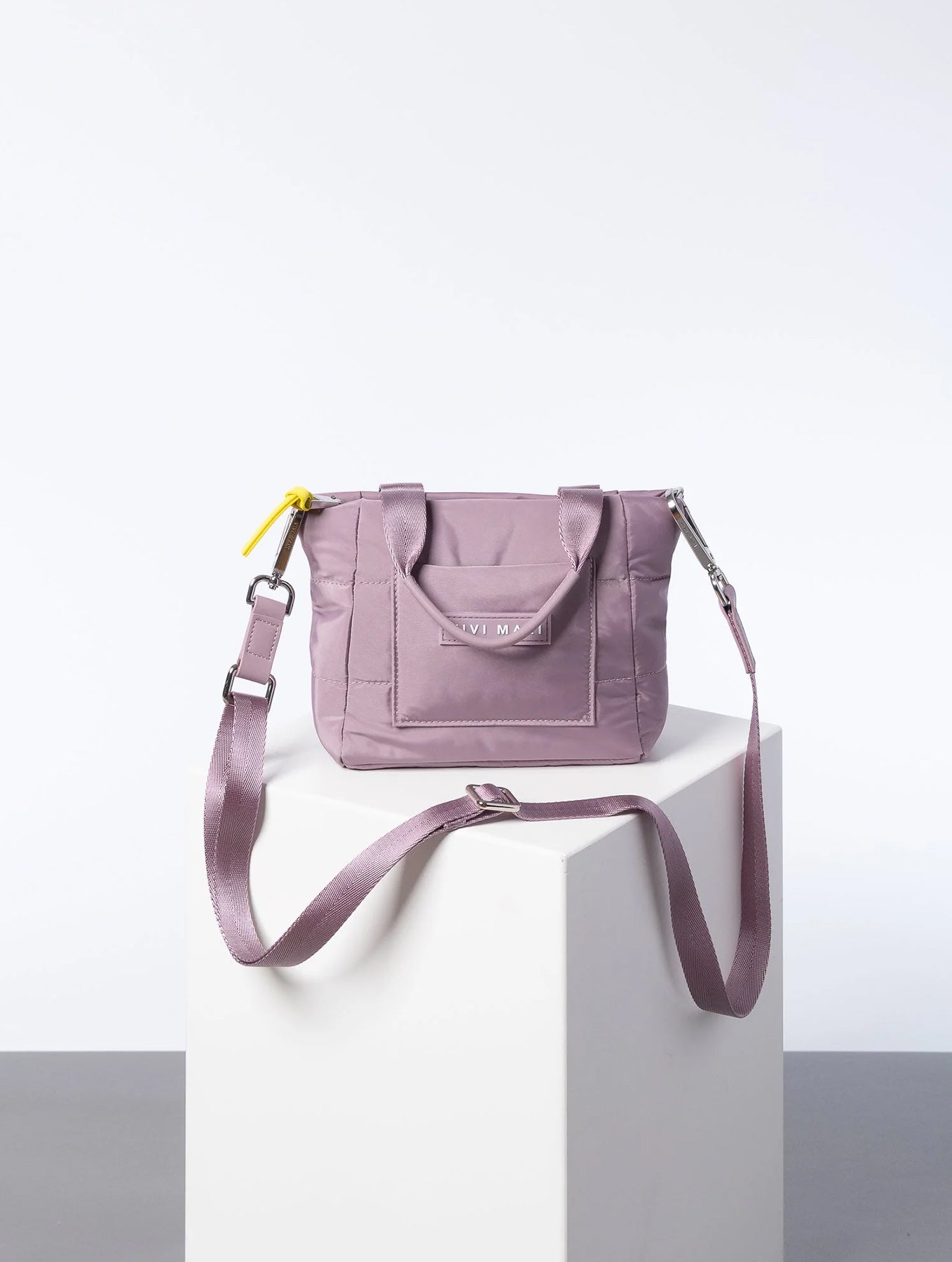Padded Tote Bag Mini - Ash Plum