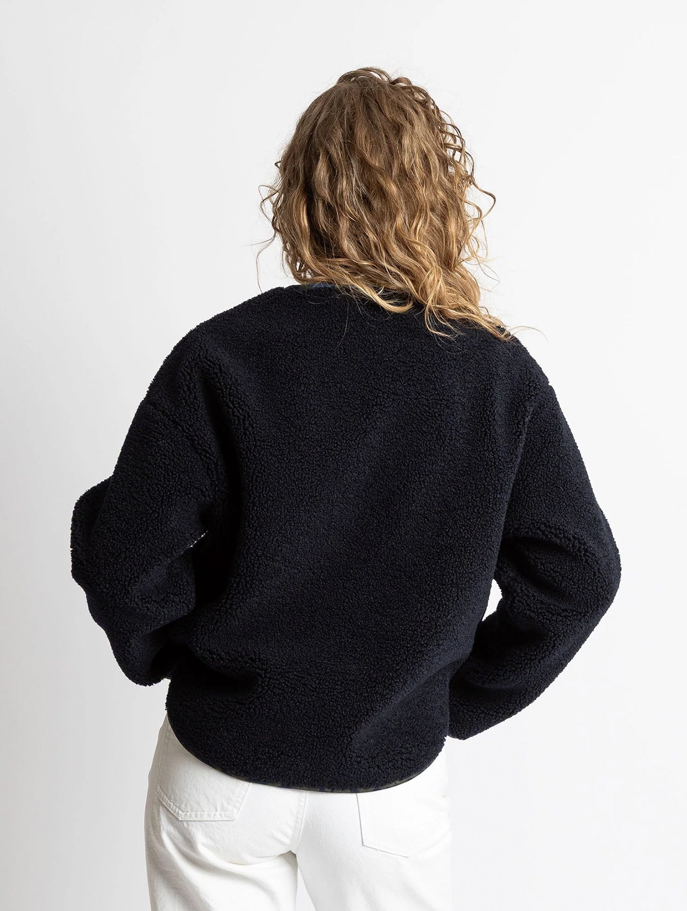 Teddy Fleece Jacket - Navy