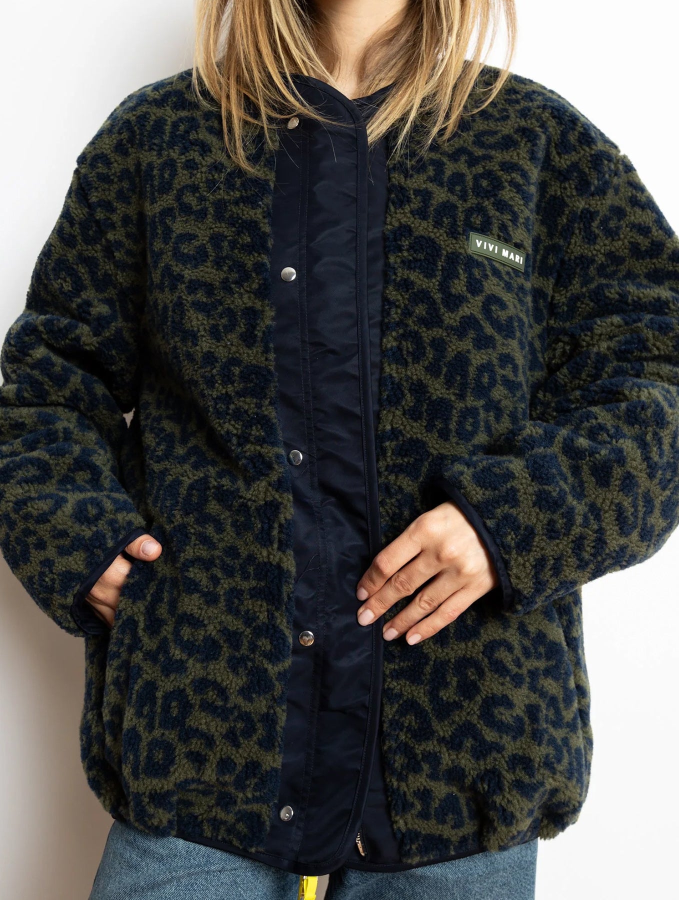 Reversible Bomber Jacket - Navy/Leo Navy-Olive