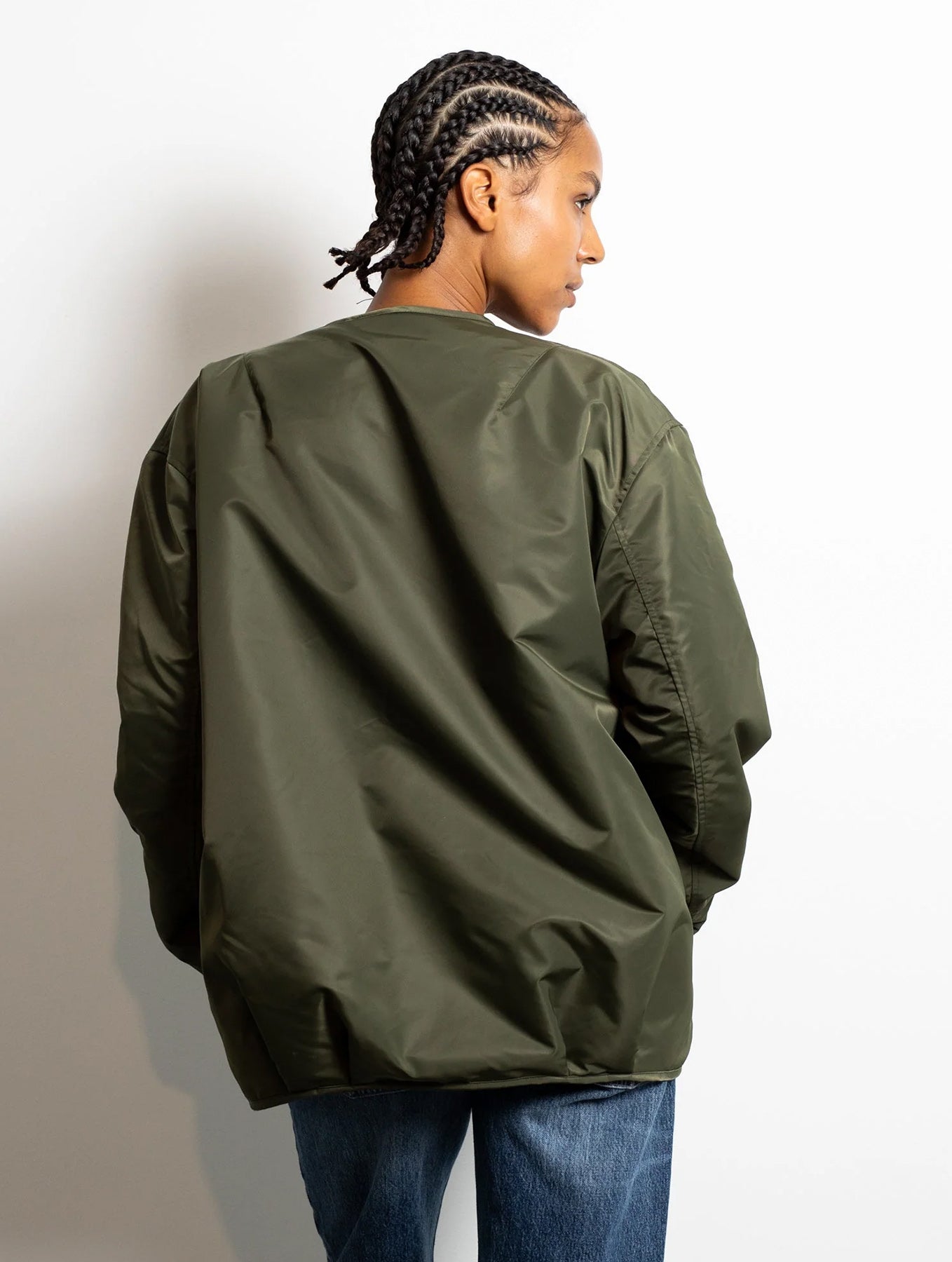 Reversible Bomber Jacket - Olive/Leo Navy-Olive