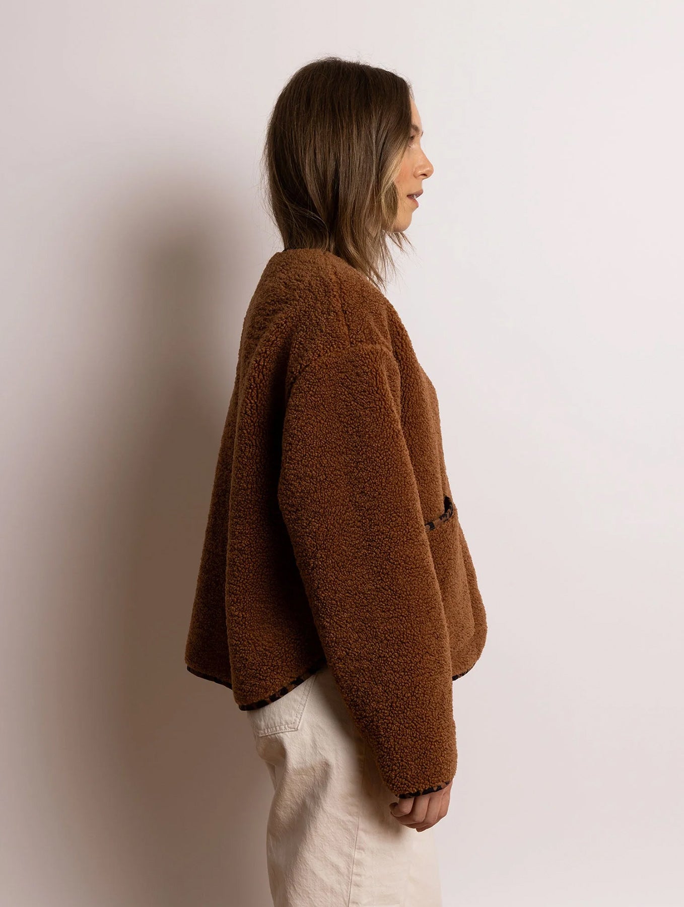 Teddy Fleece Jacket - Caramel