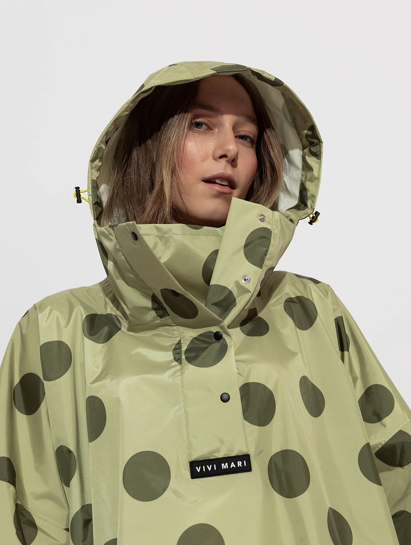 Raincoat - Dots Pale Olive/Olive