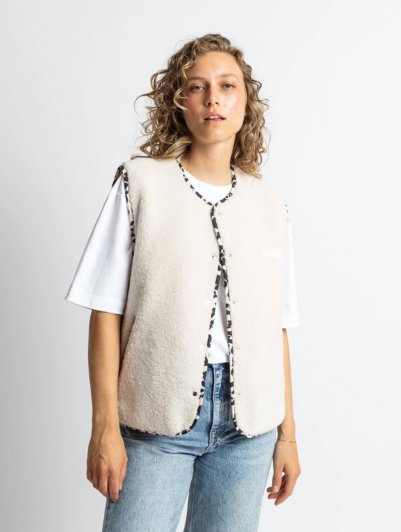 Teddy Fleece Vest - Sand