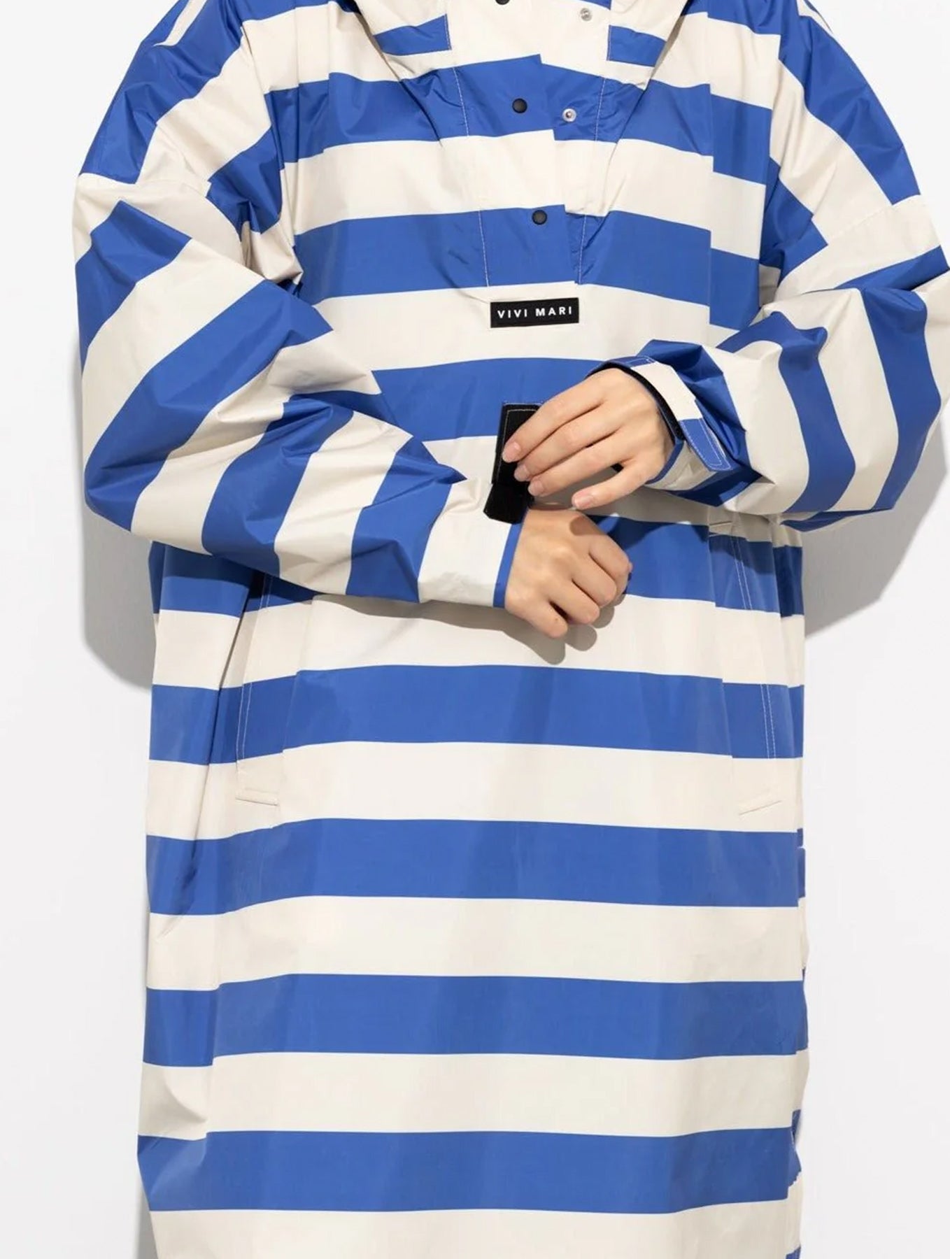 Raincoat - Bold Stripes Blue/Sand