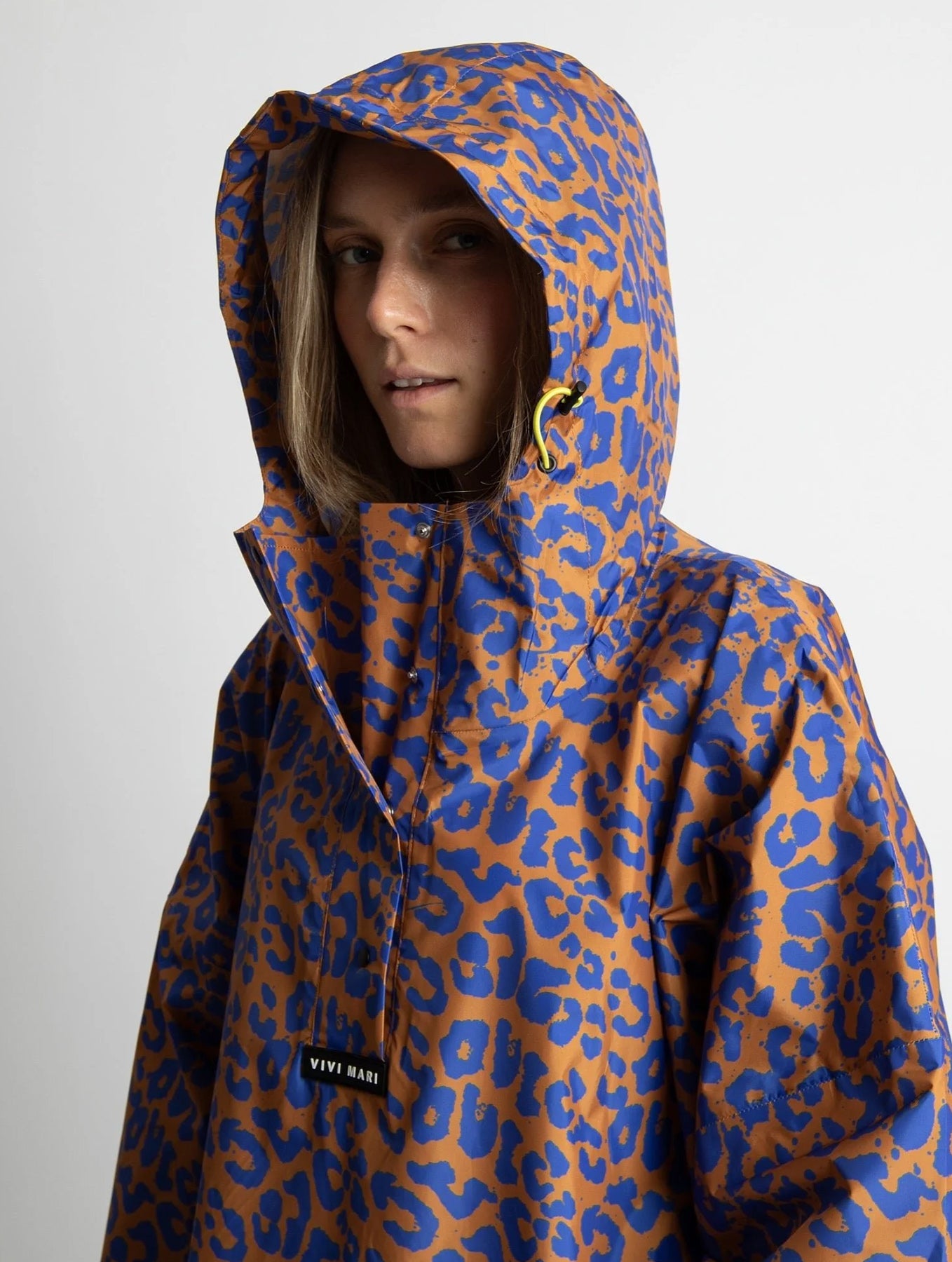 Raincoat - Leo Splashes Electric Blue/Caramel