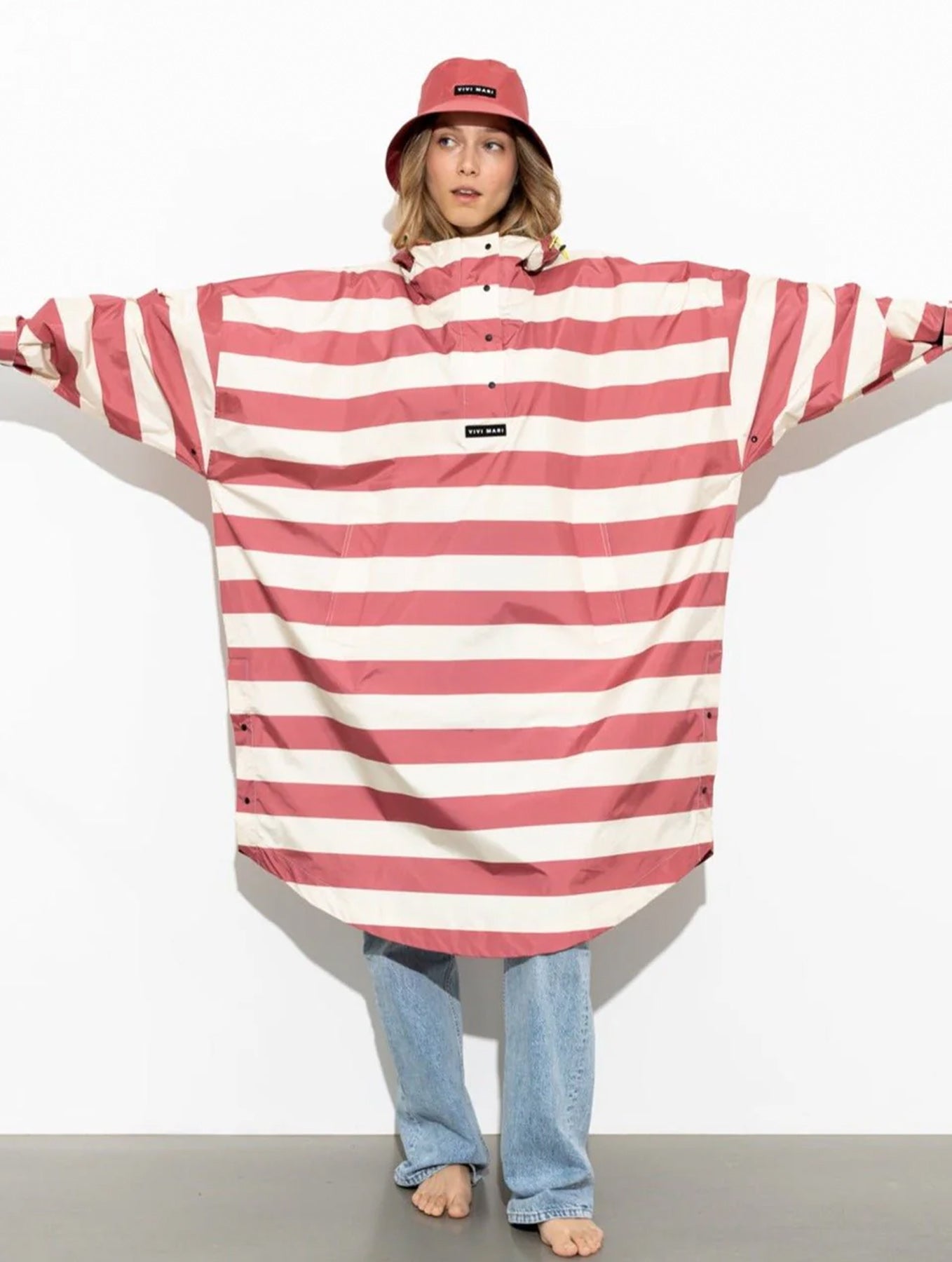 Raincoat Bold Stripes - Blush/Sand
