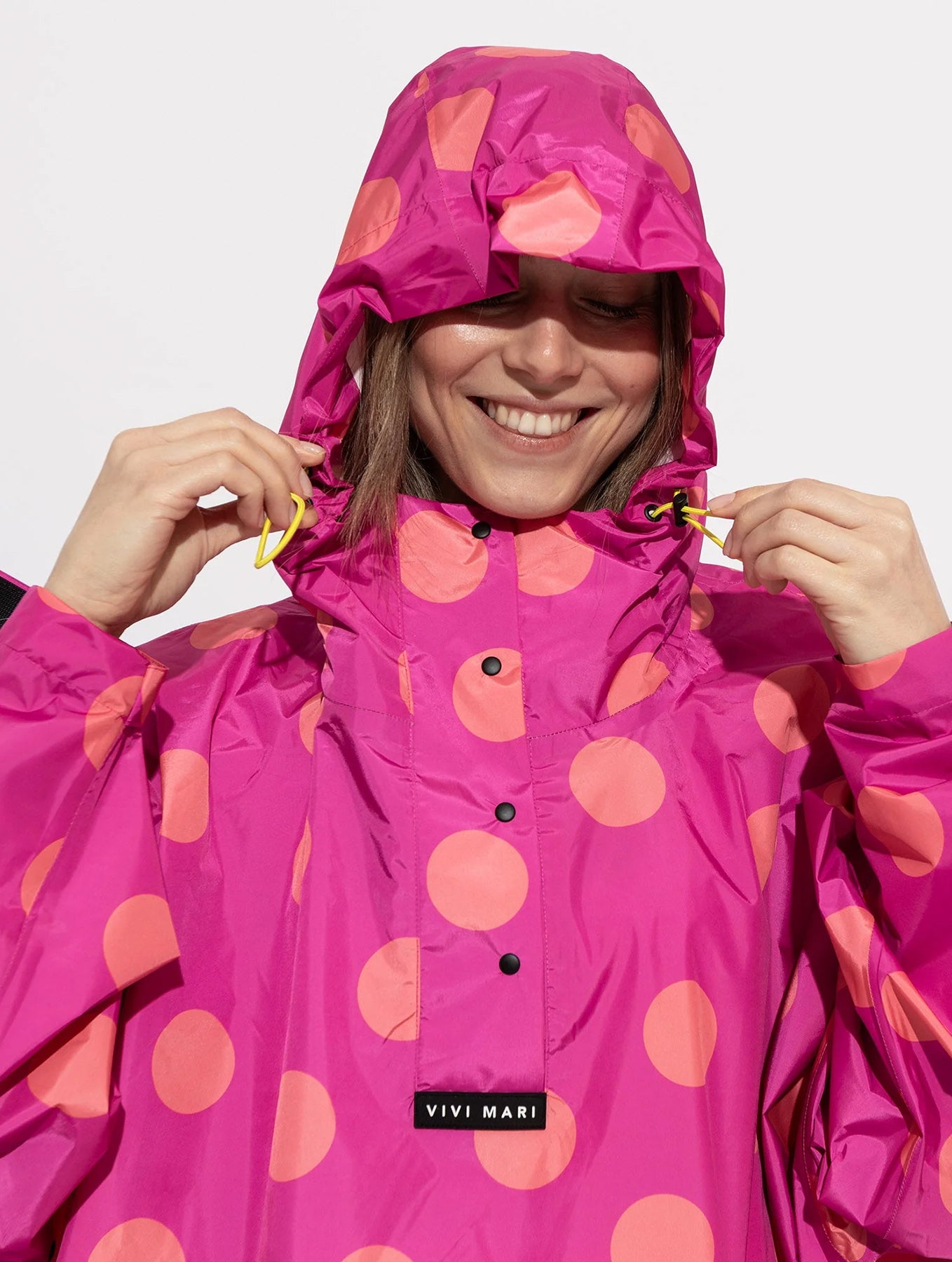 Raincoat - Dots Magenta/Peach