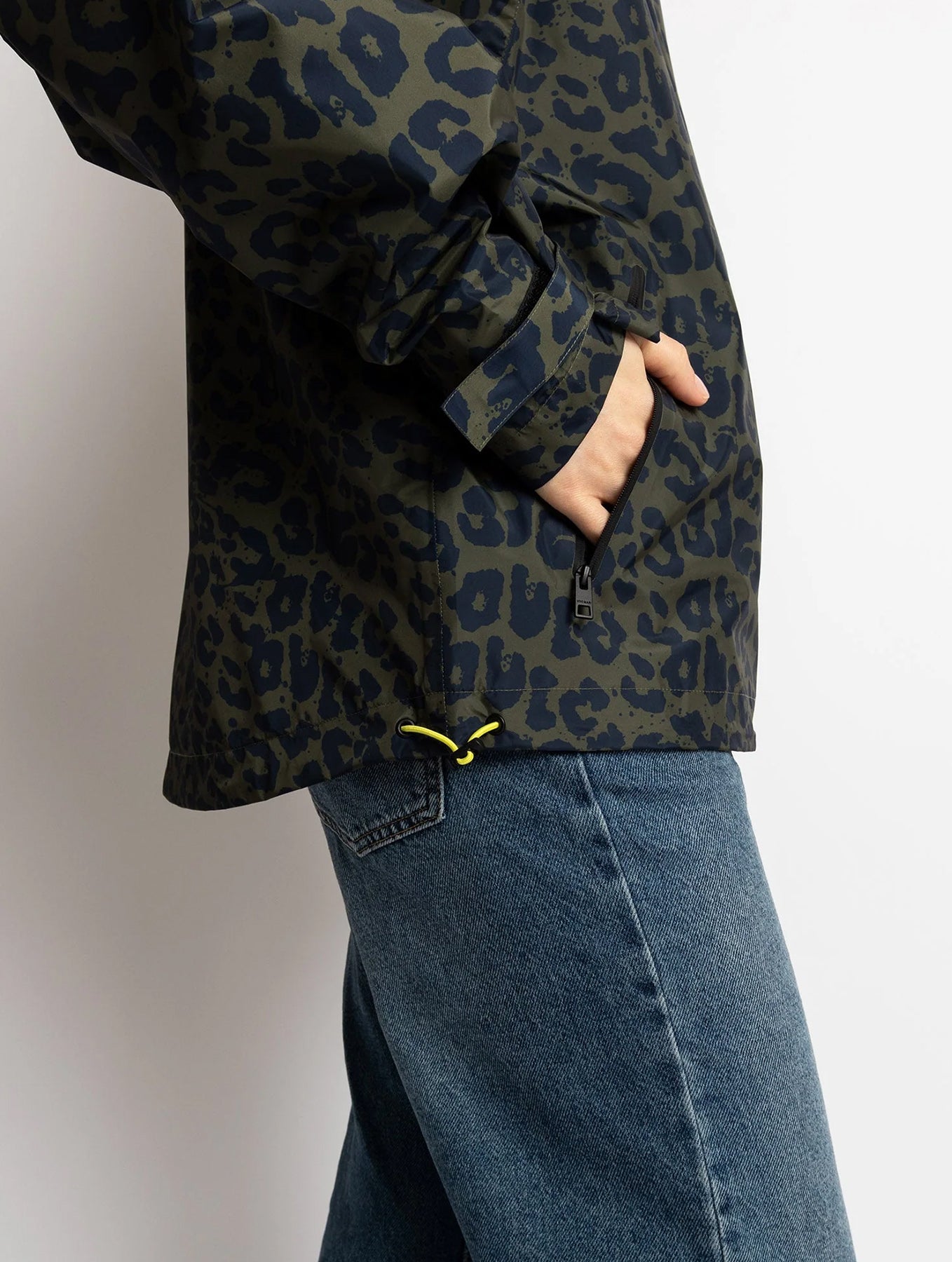 Rain Jacket - Leo Splashes Navy Olive