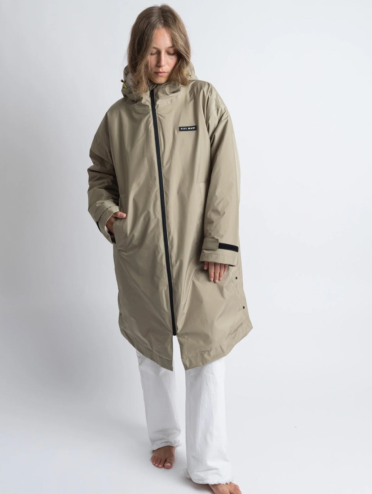 Rain Parka - Pale Olive/Sand