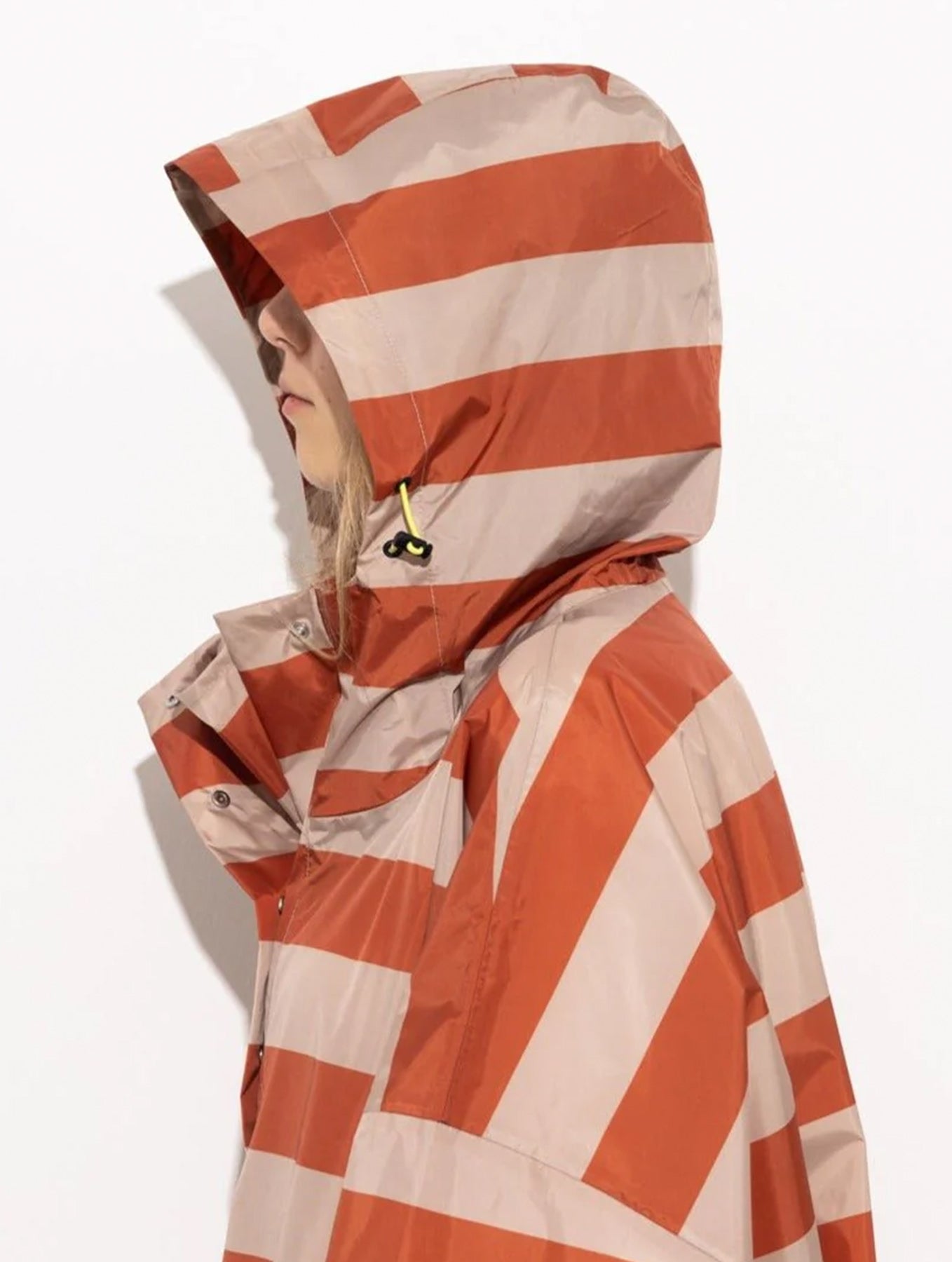 Raincoat Bold Stripes - Cinnamon/Latte