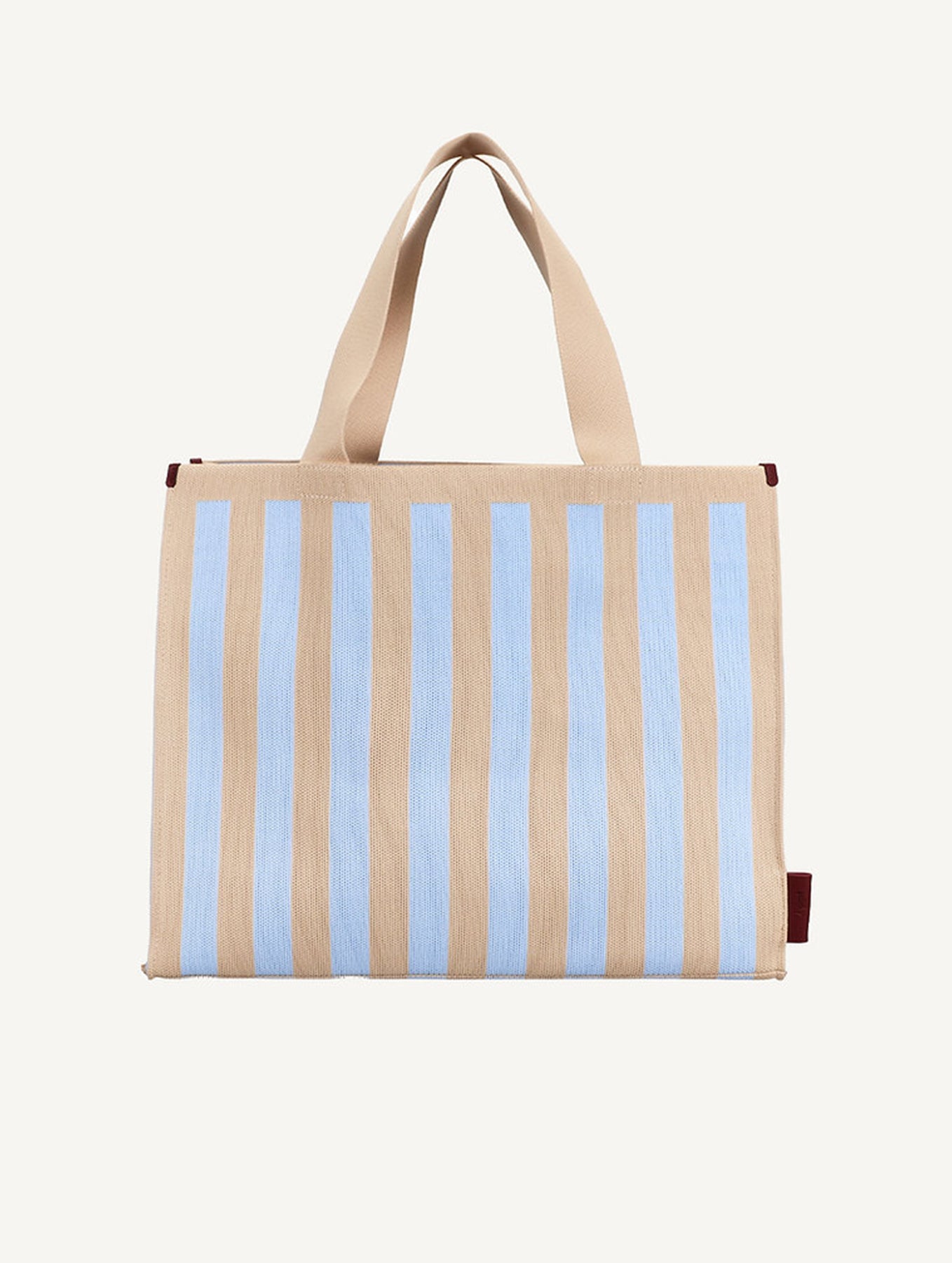 Shopper - Knitted Stripes | Marzipan + Sky