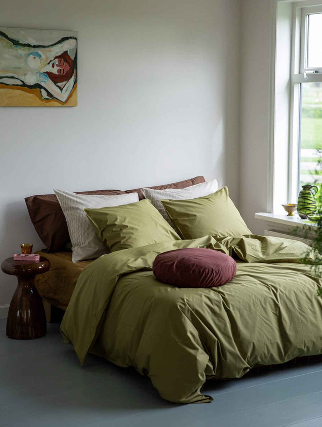 Bettbezug Baumwolle - Olive Green