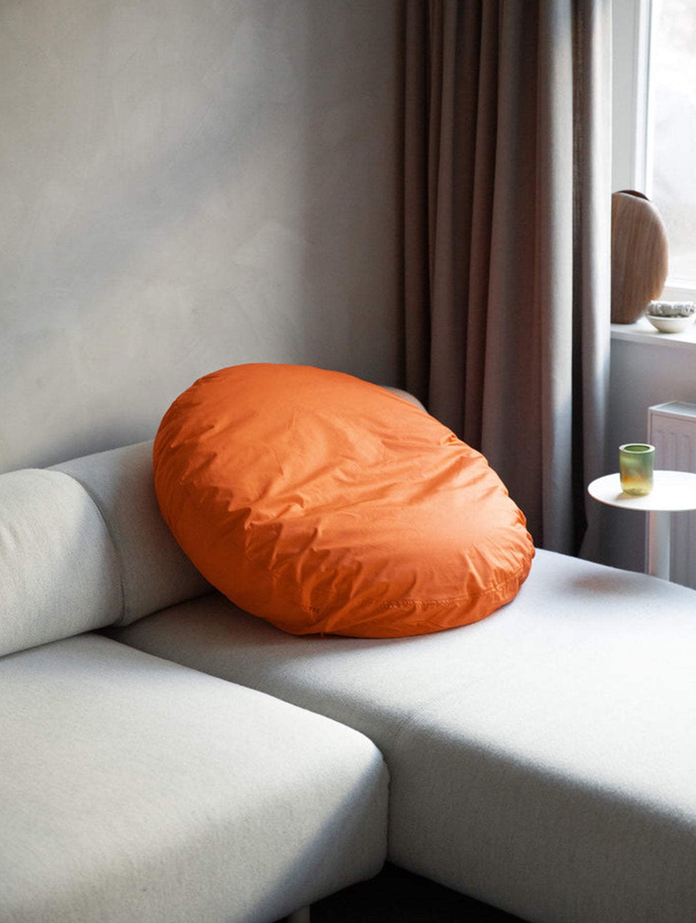 Kissenbezug Baumwolle - "Really bigDOT" - Poppy Orange