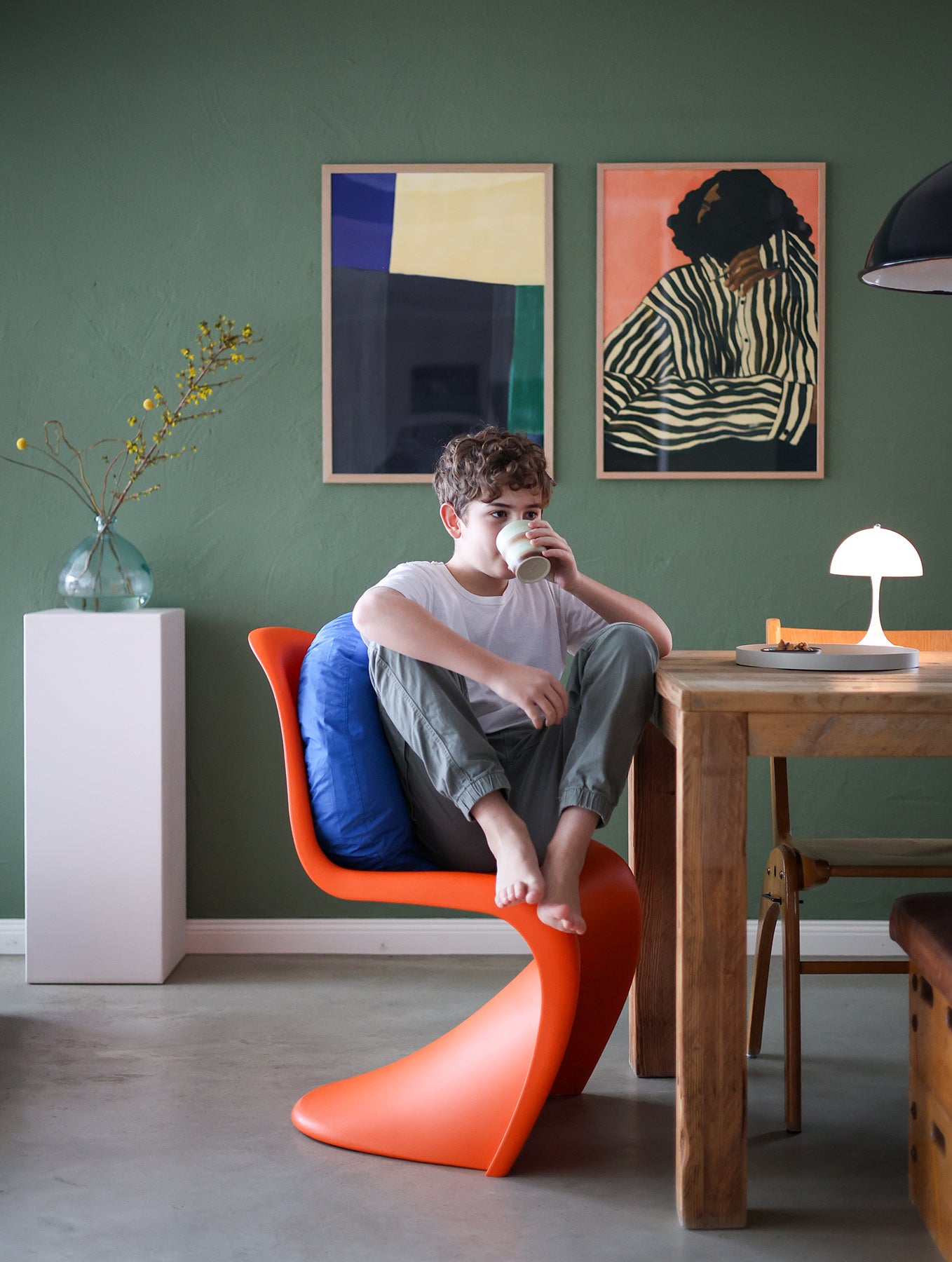 Kissenbezug Baumwolle - "bigDOT" - Cobalt Blue