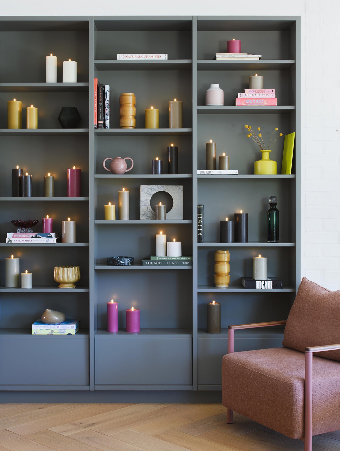 LED-Stumpenkerze - Kit Grey