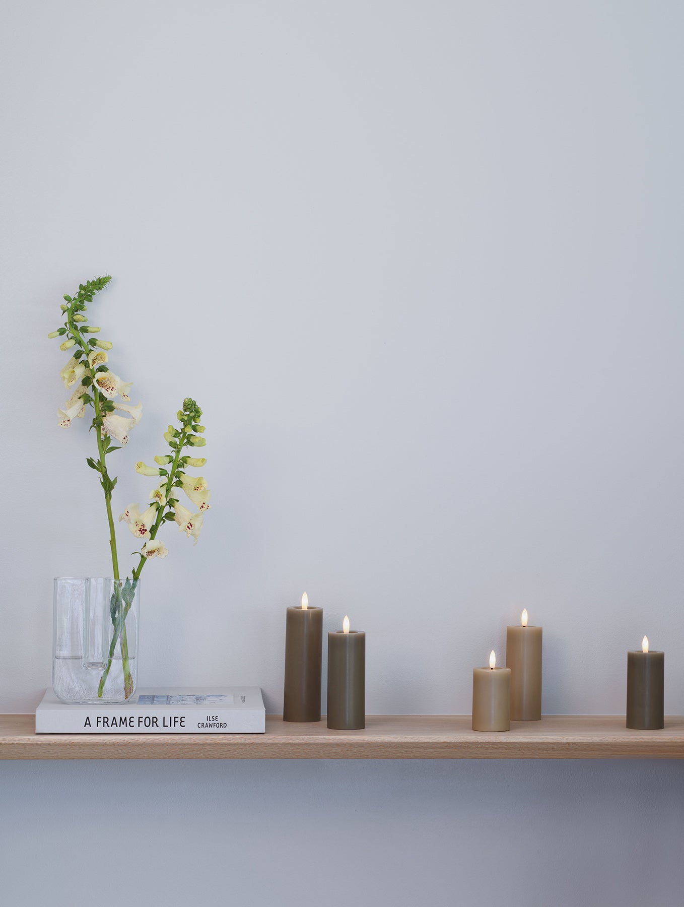 LED-Stumpenkerze - Sand