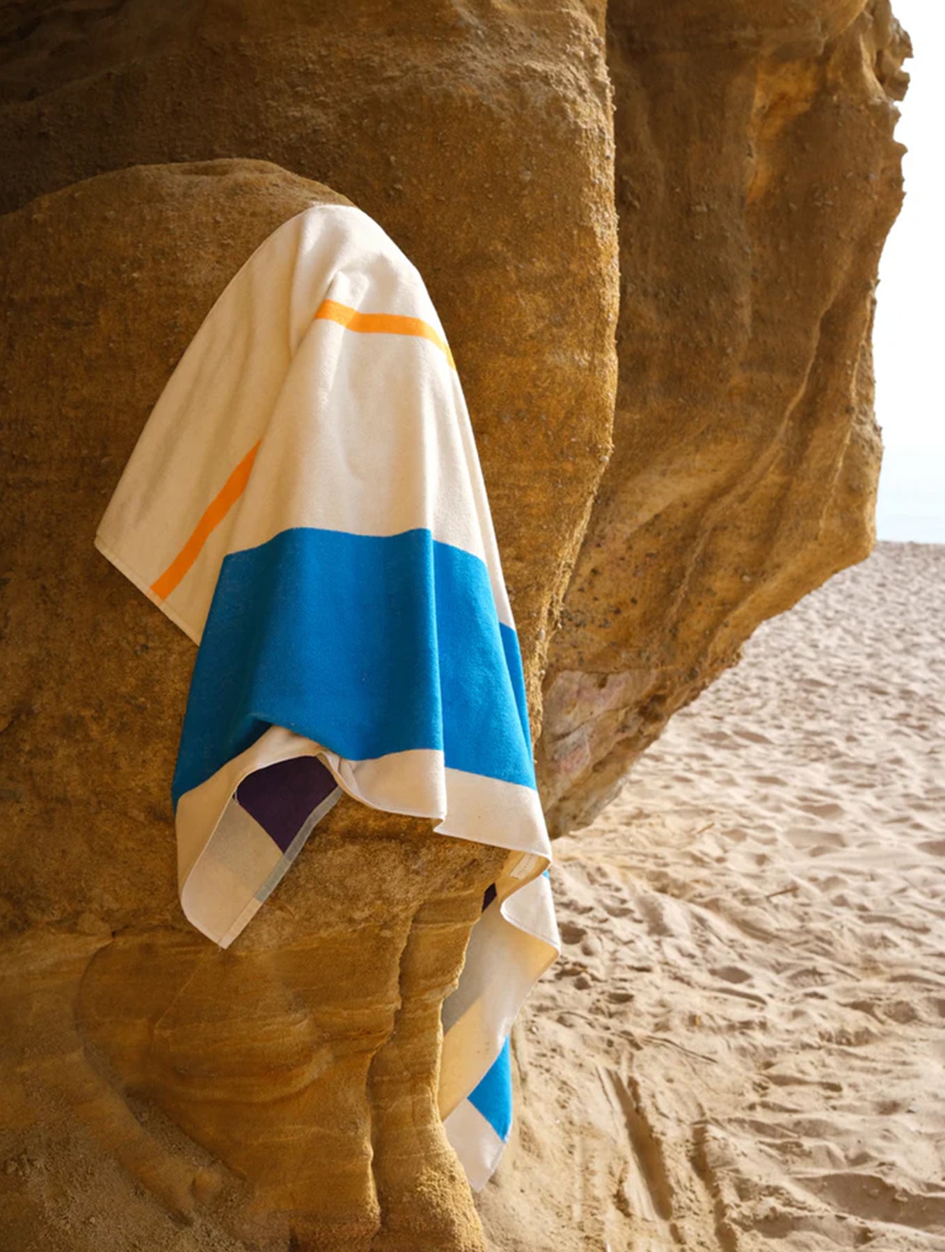Strandtuch - 90x180 - Aqua Orange Purple Yellow