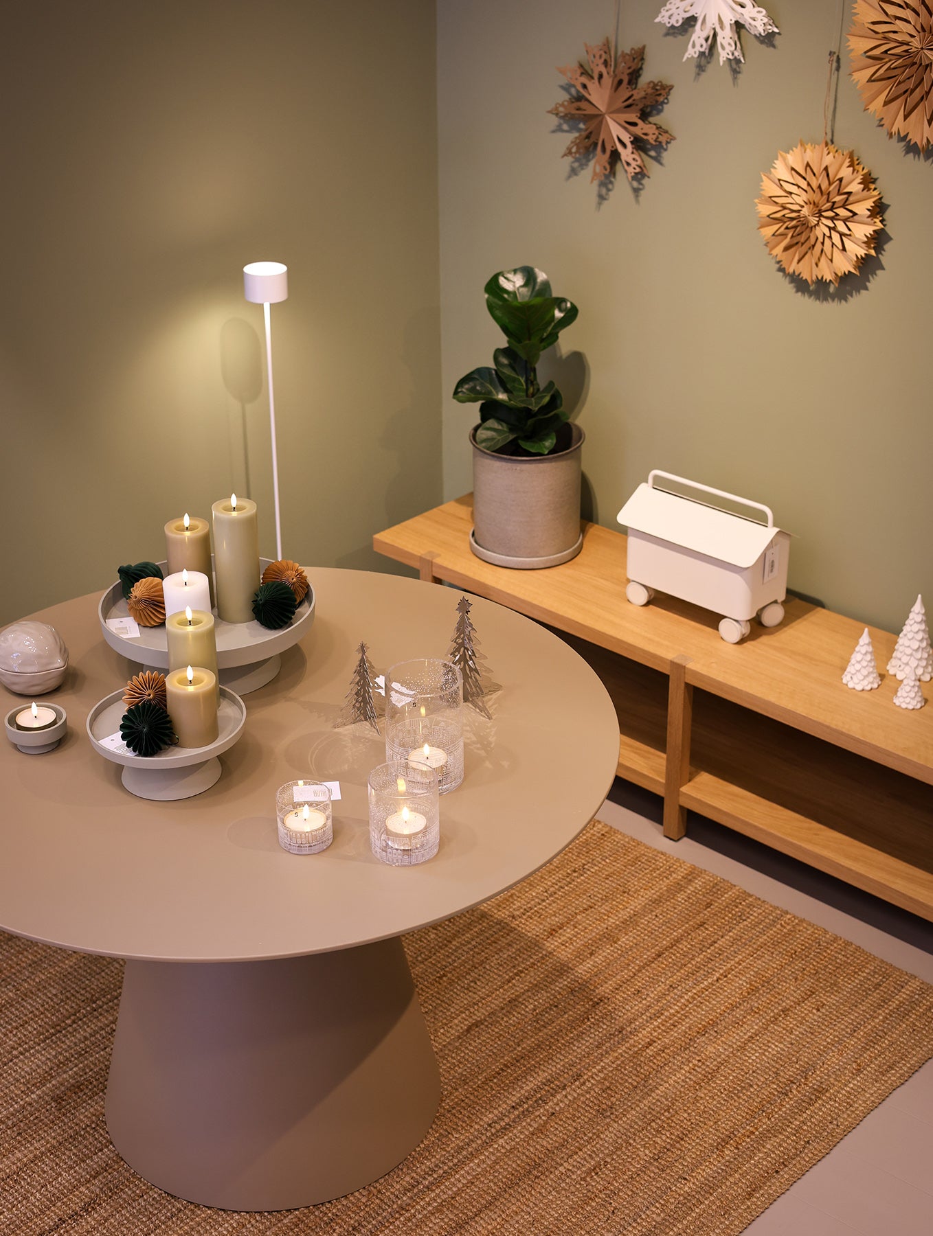 Teelichthalter mit Wintermotiv "Hus"