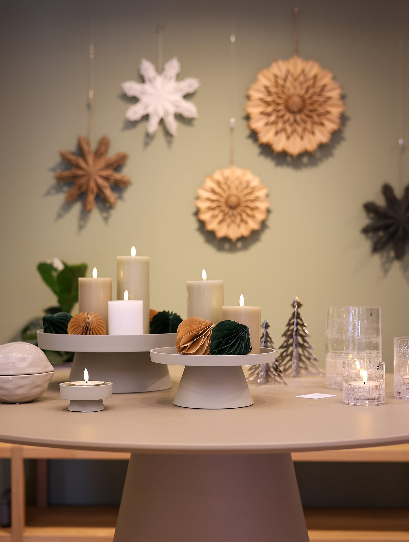 Teelichthalter mit Wintermotiv "Hus"